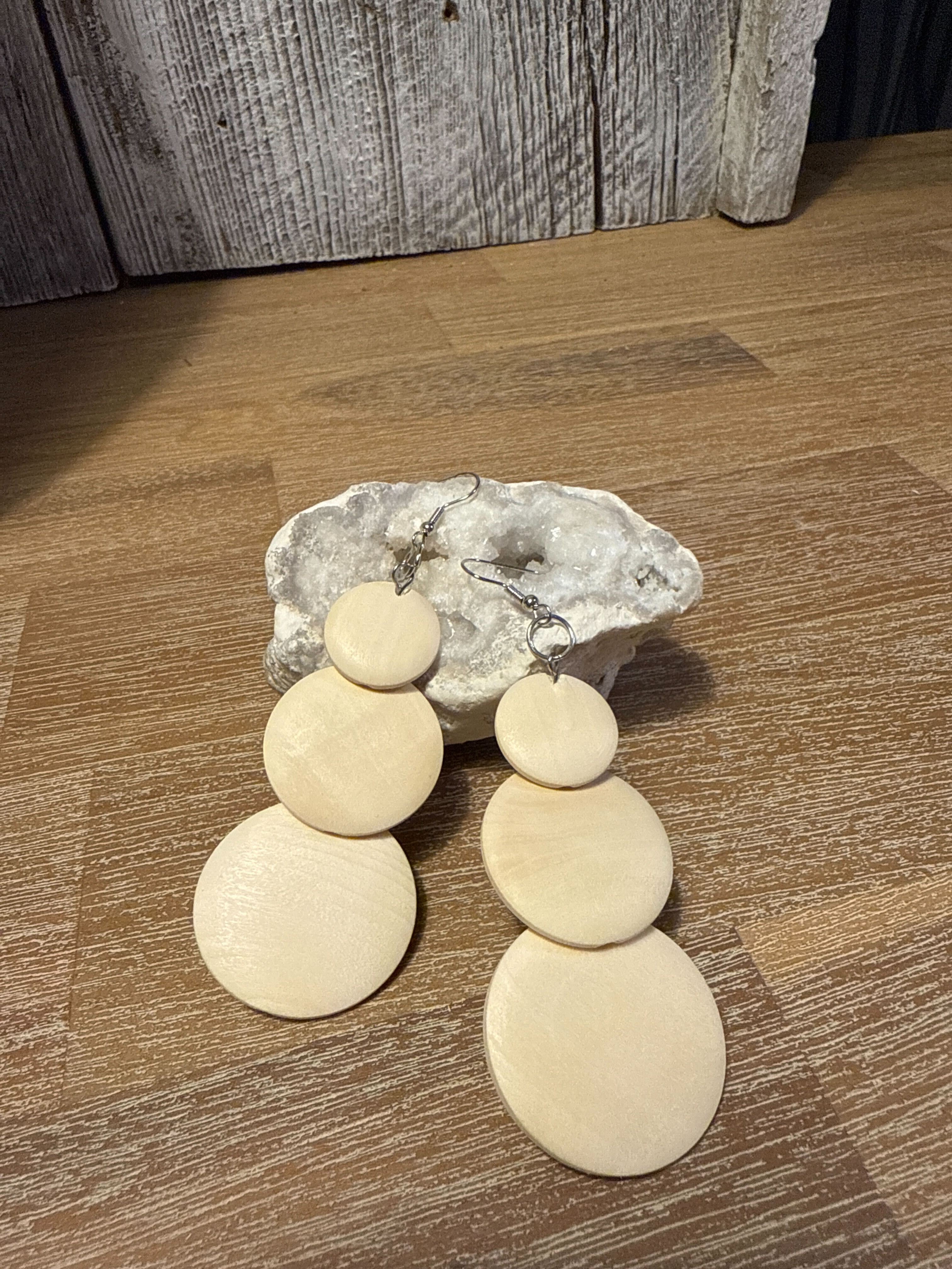 Boucle d'oreille en bois