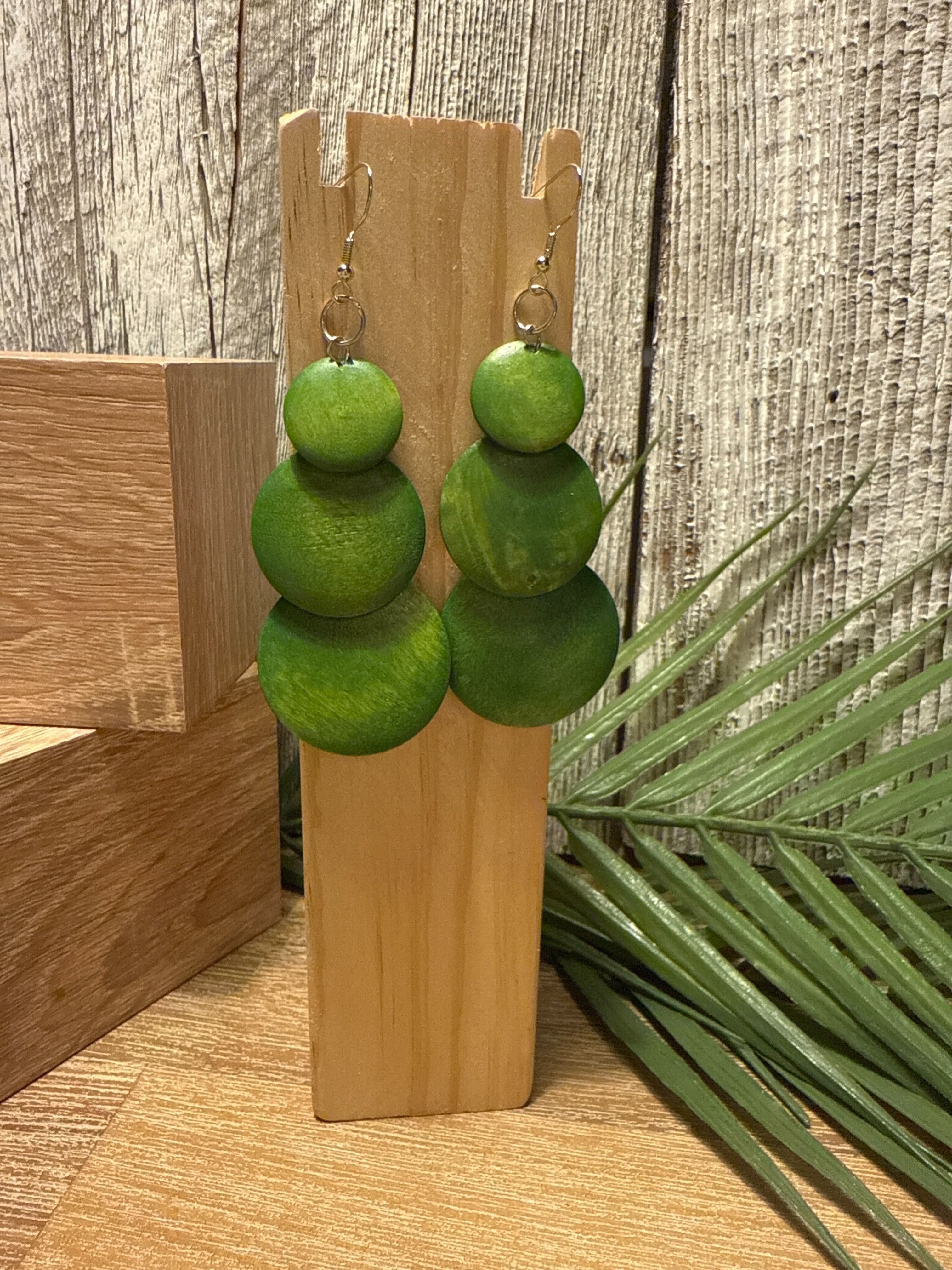 Boucle d'oreille en bois
