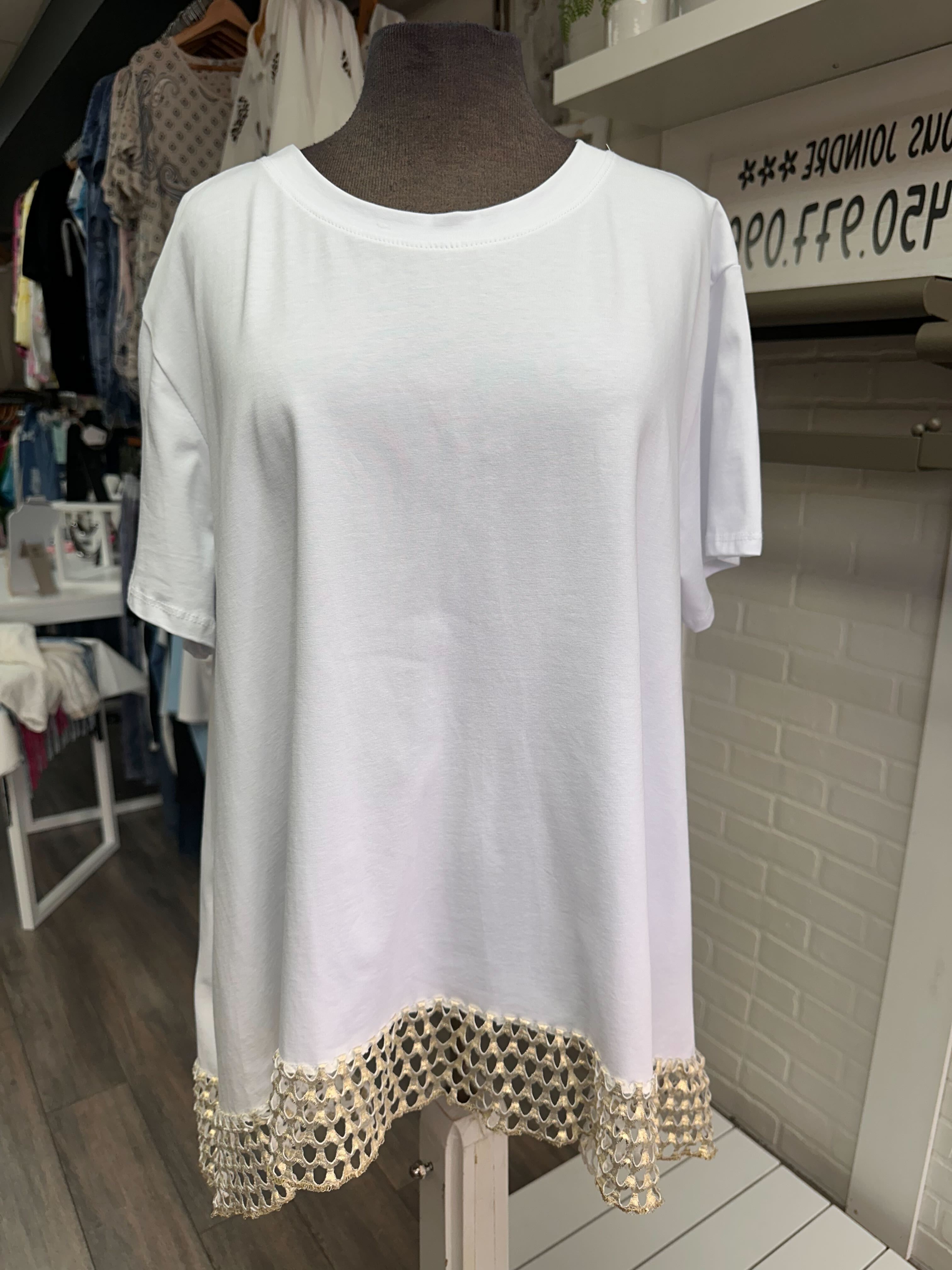 T-shirt avec bande en mèche