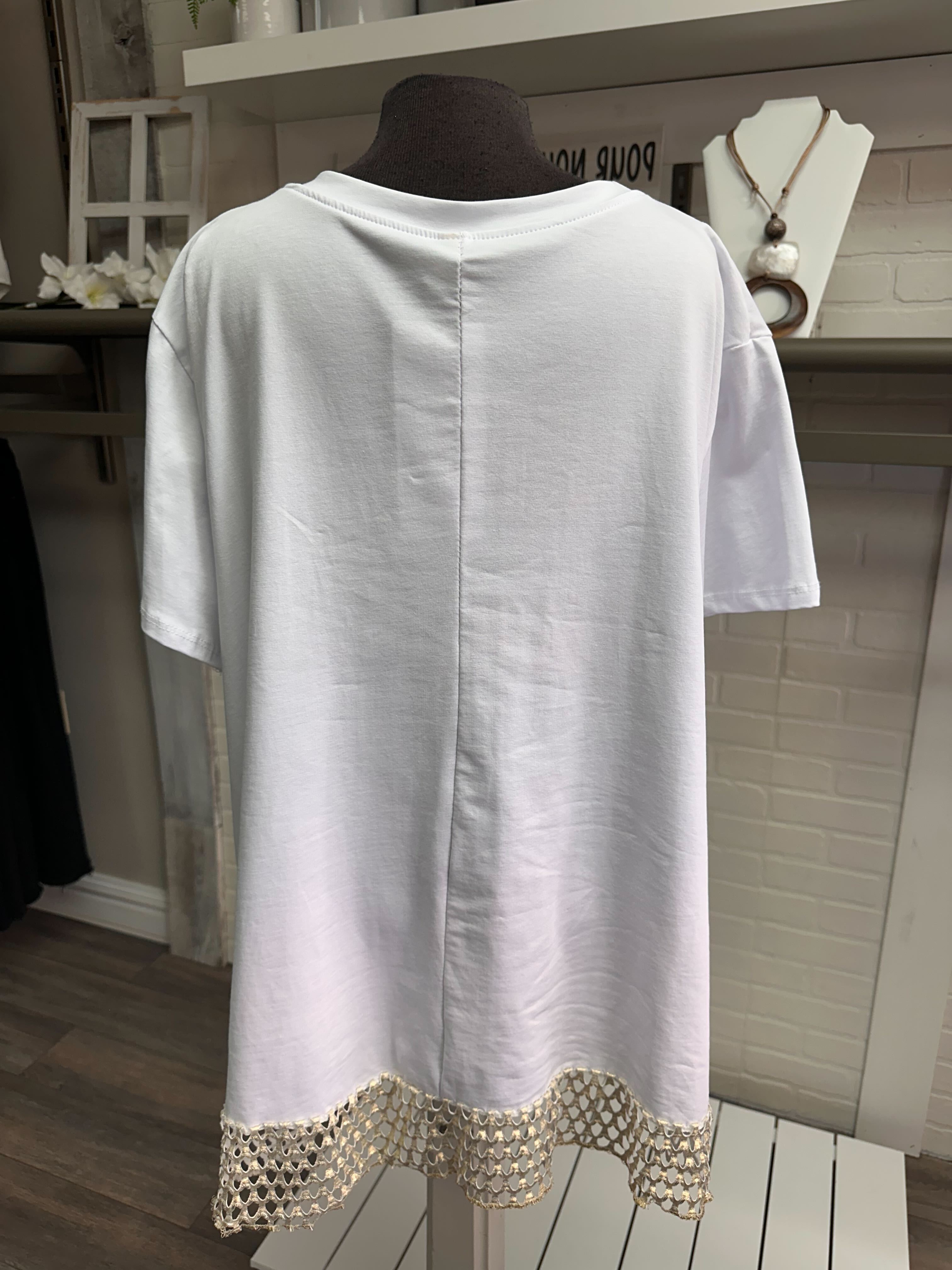 T-shirt avec bande en mèche
