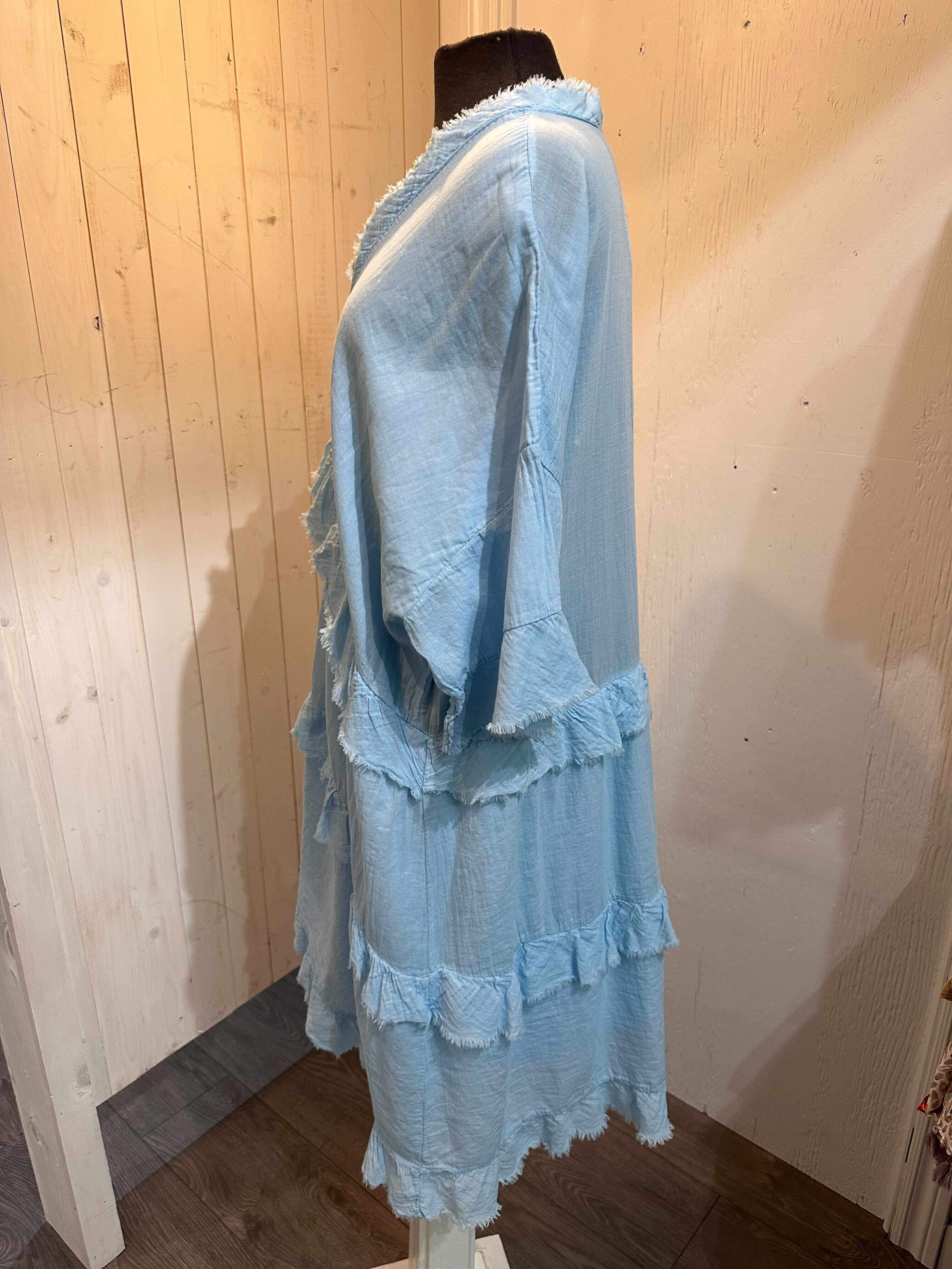 Robe courte à volants