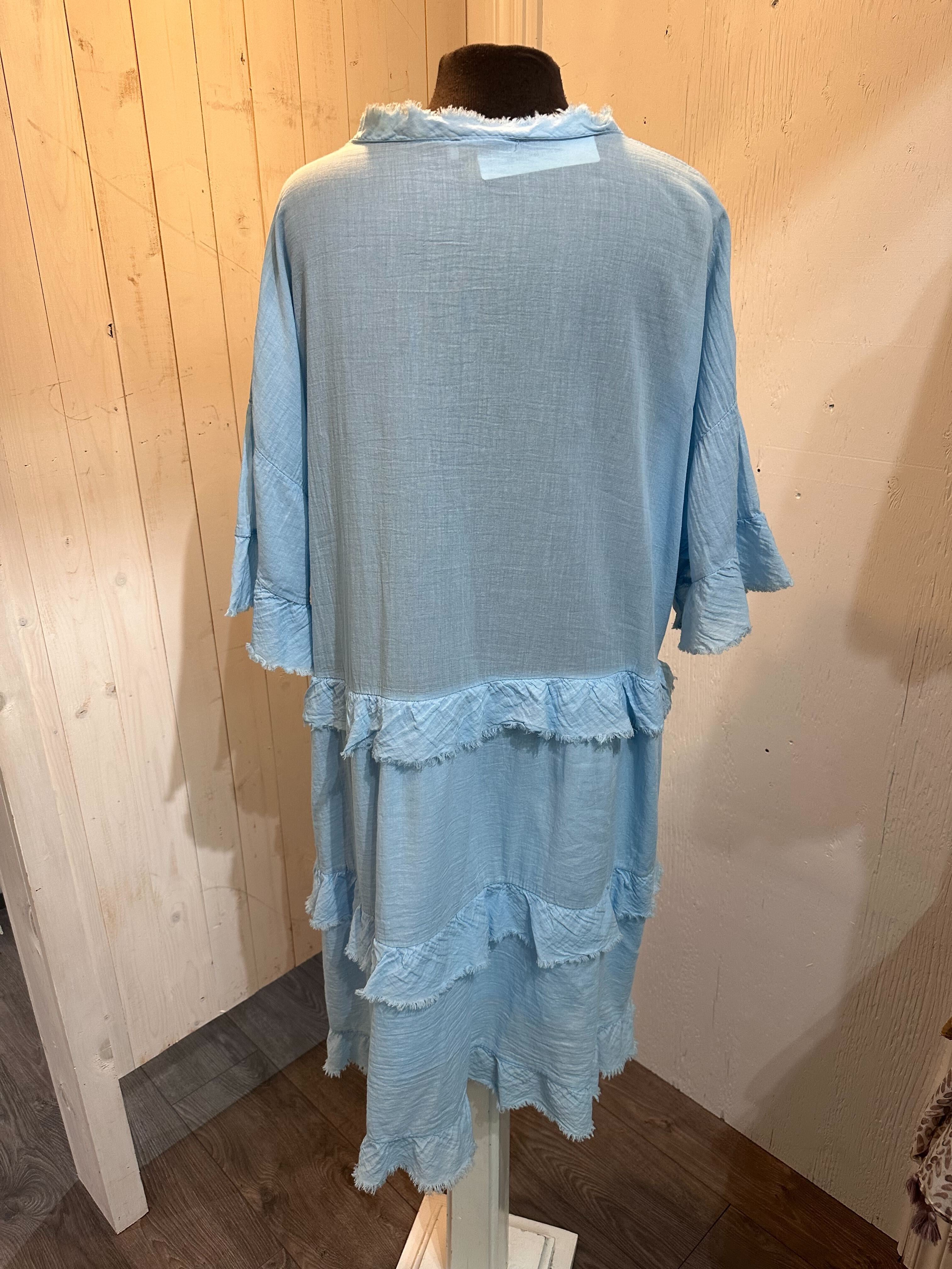 Robe courte à volants