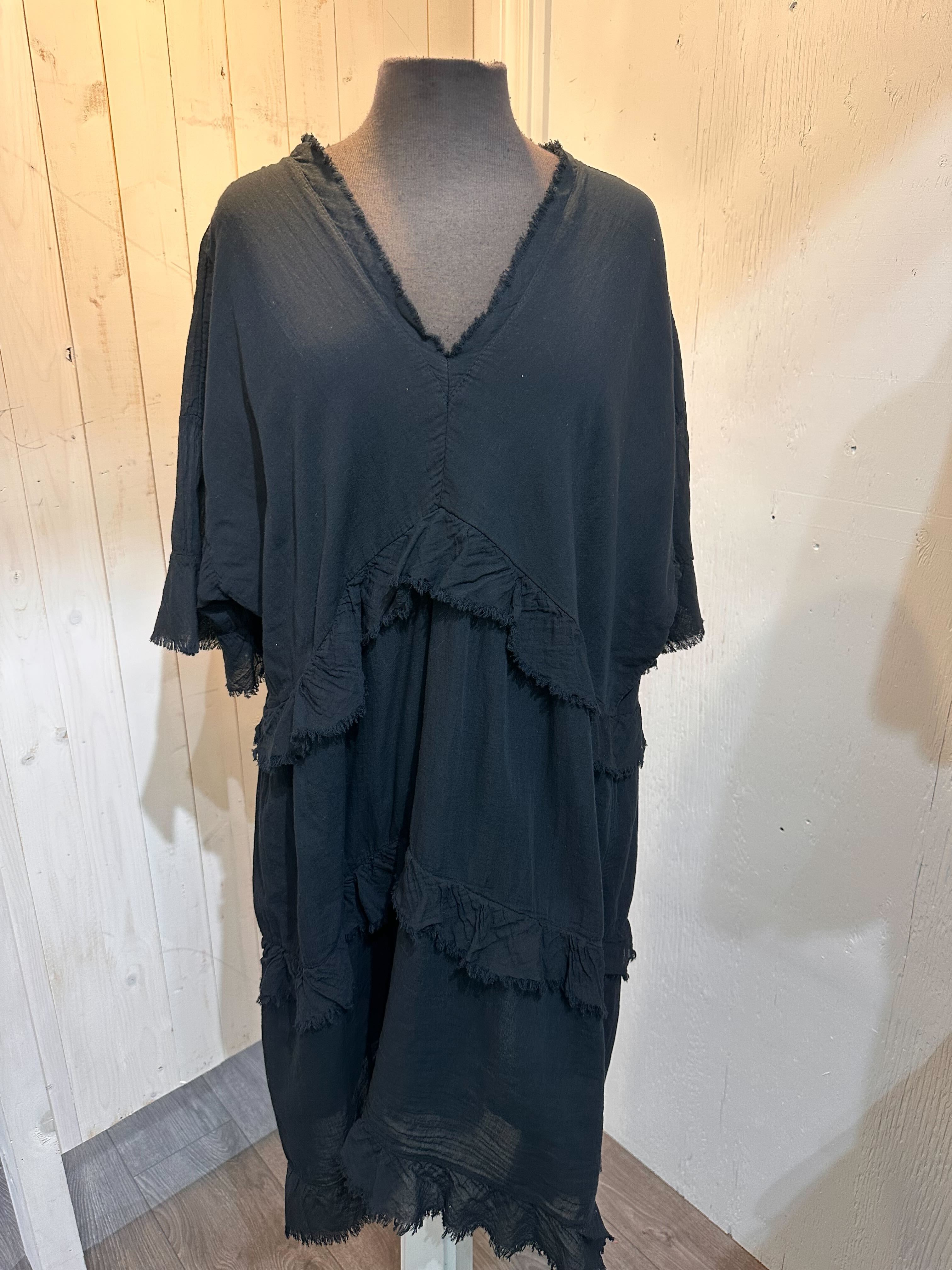 Robe courte à volants