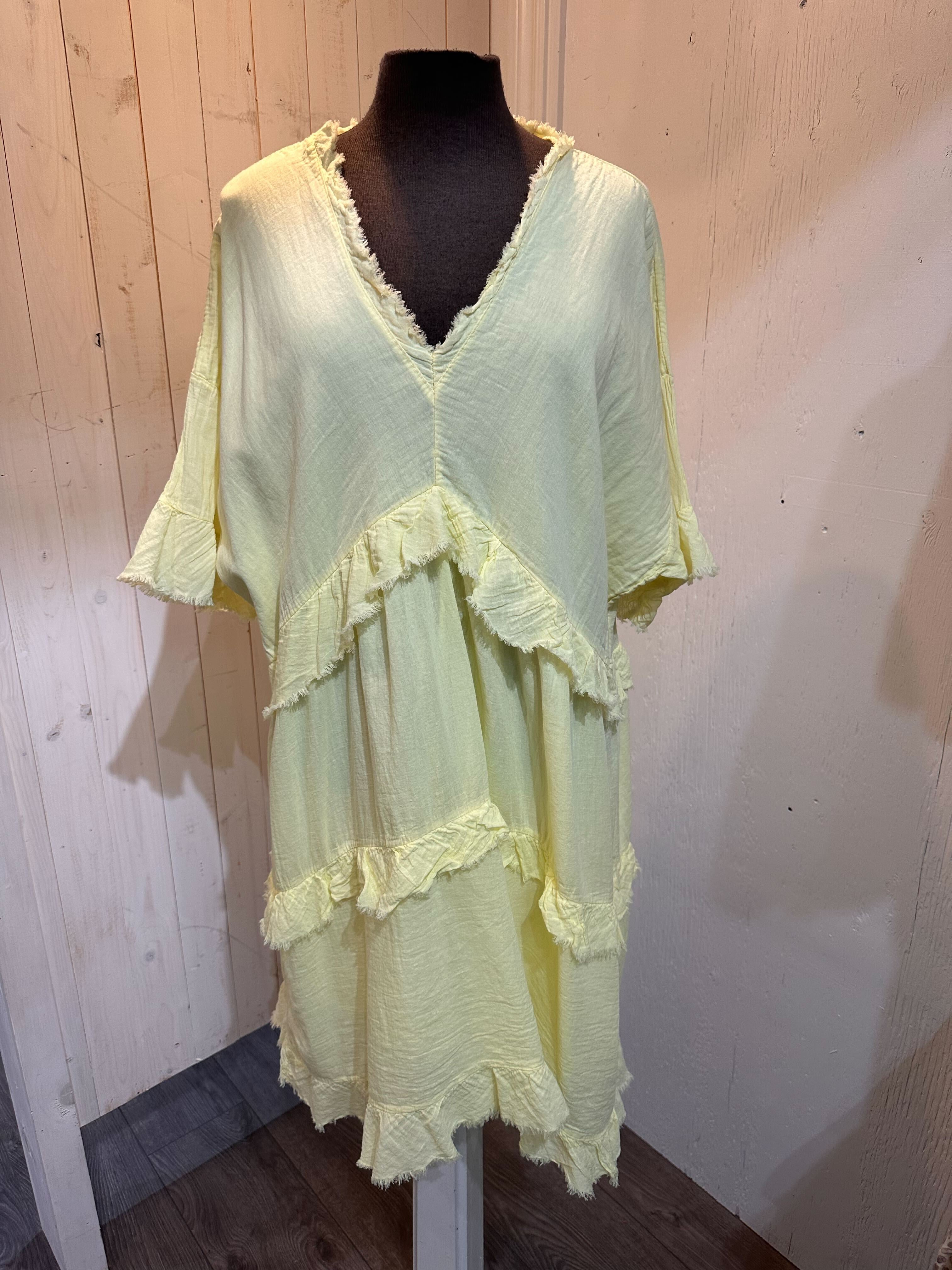 Robe courte à volants