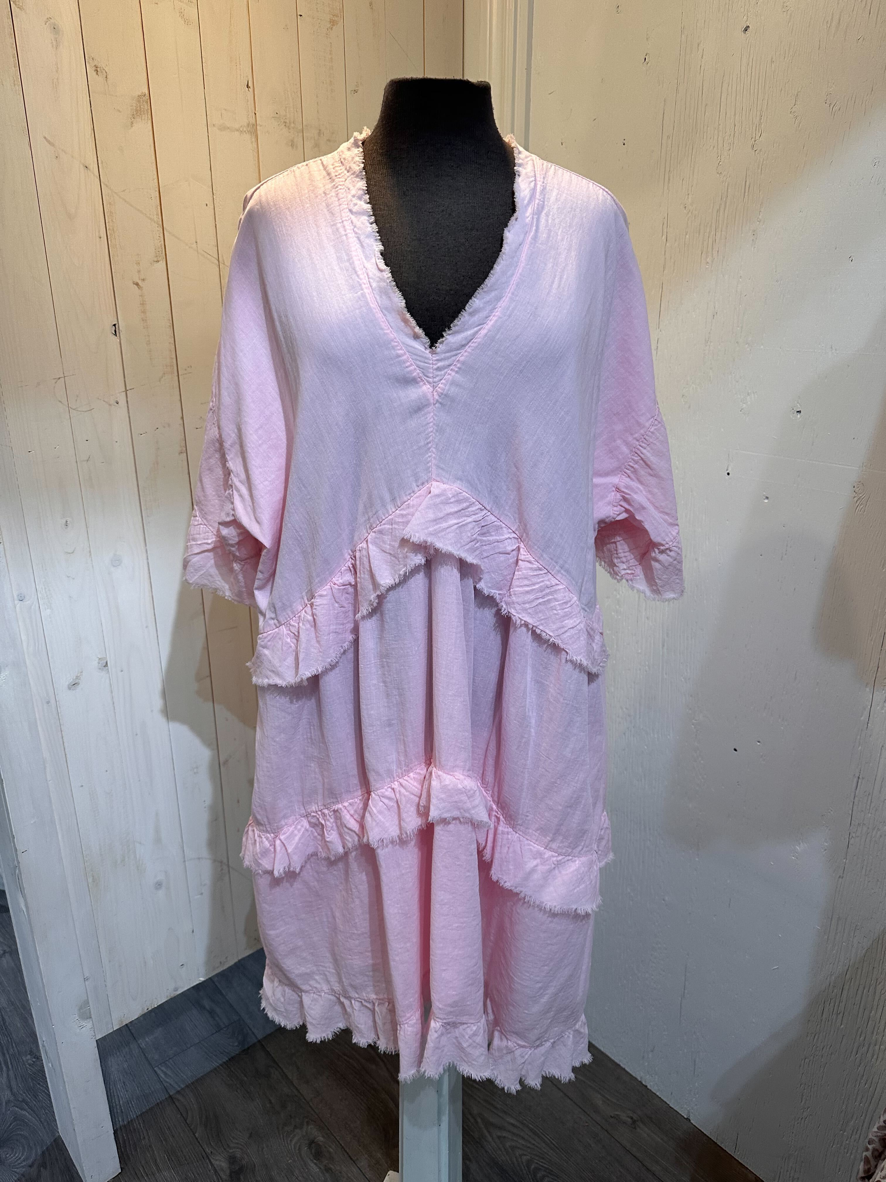Robe courte à volants