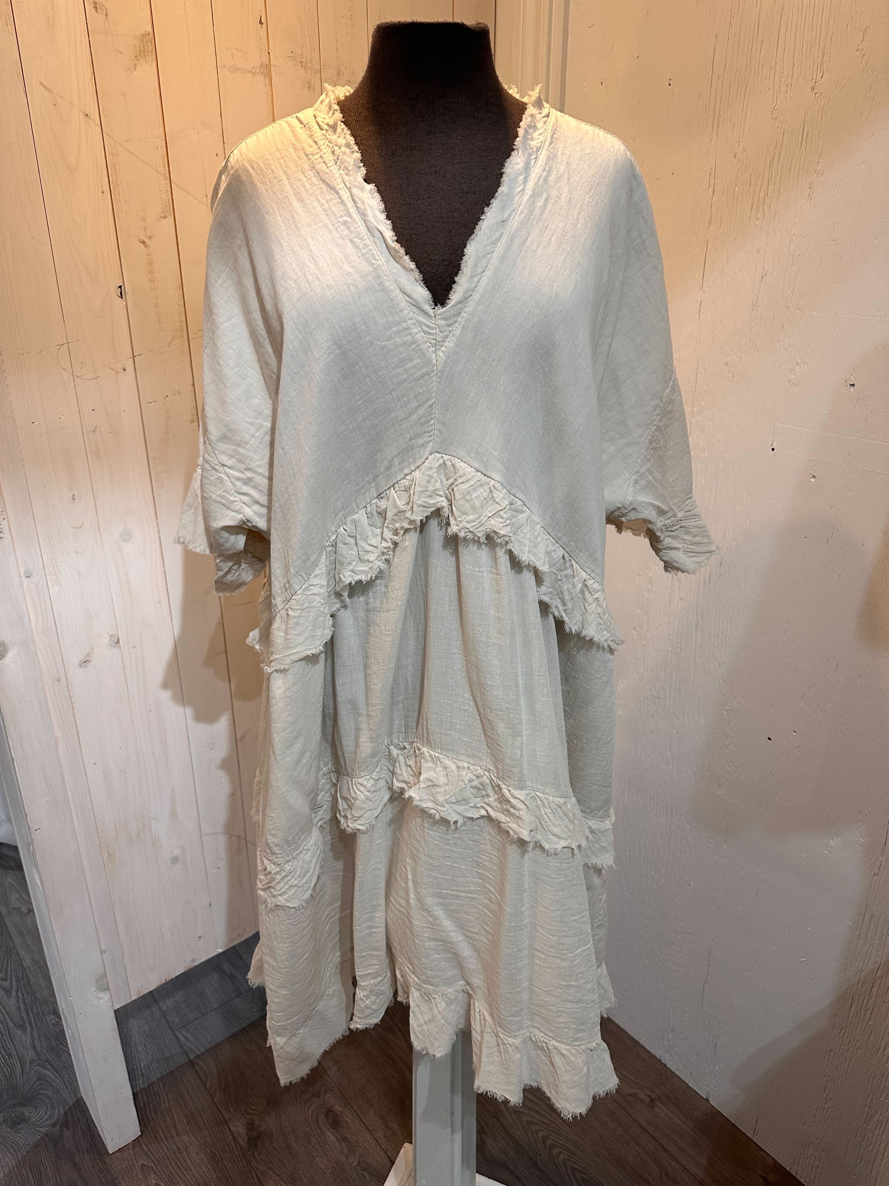 Robe courte à volants