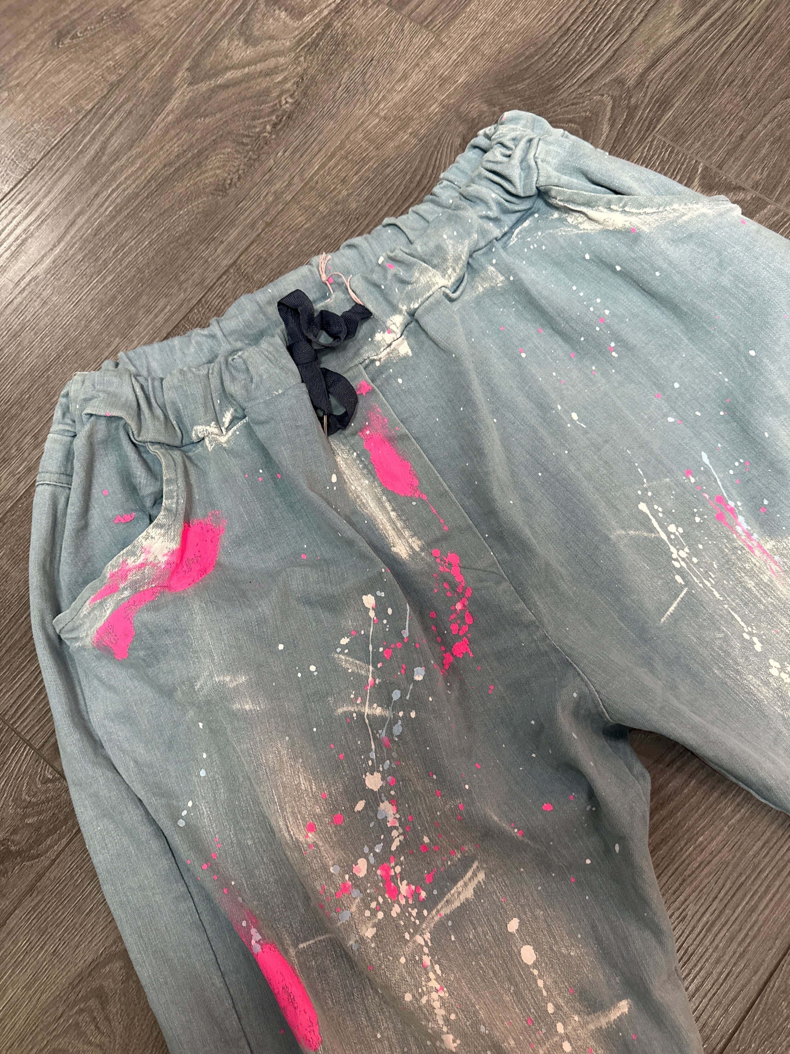 Pantalon/jeans avec peinture