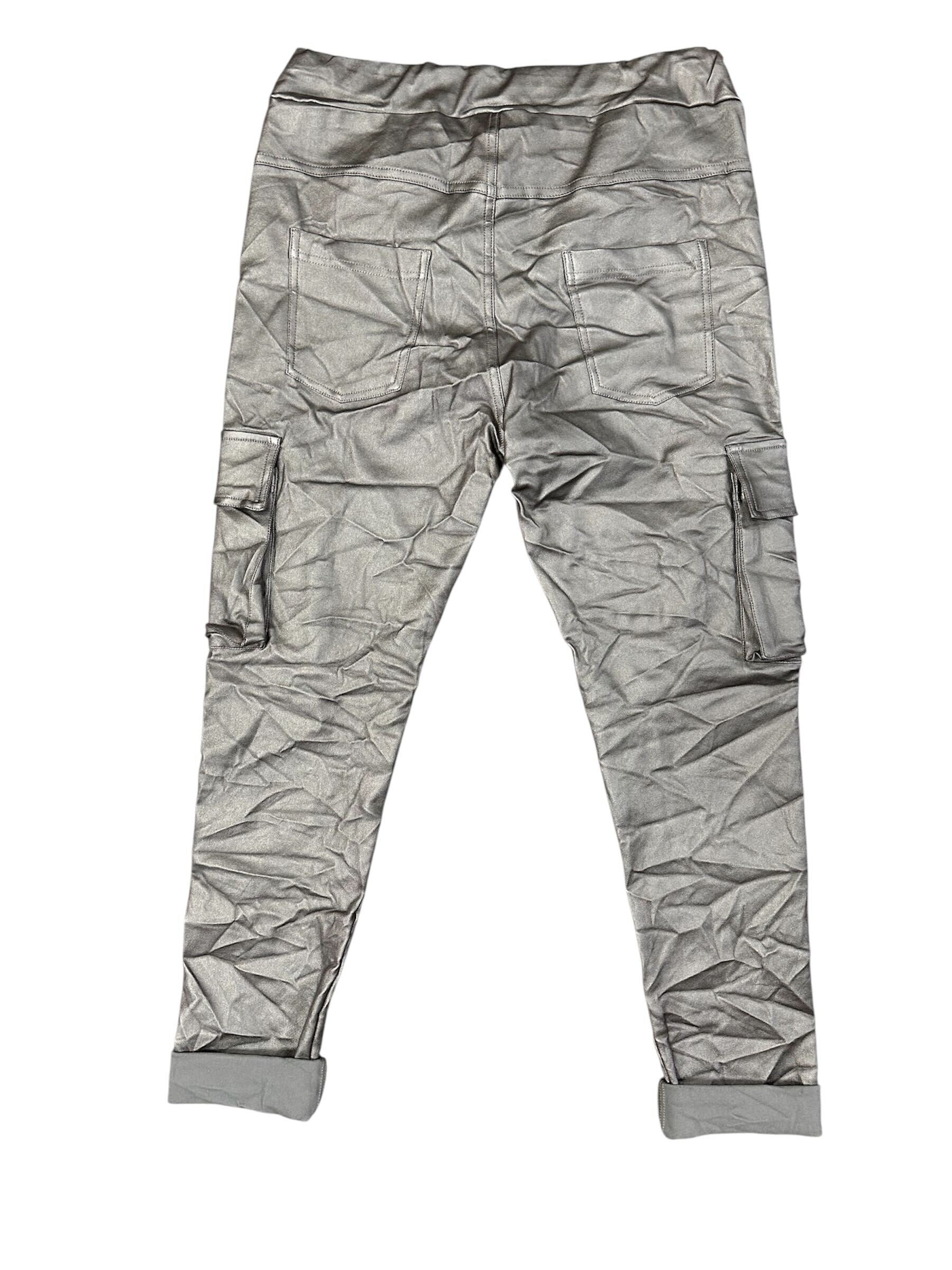 Pantalon de cuir style cargo