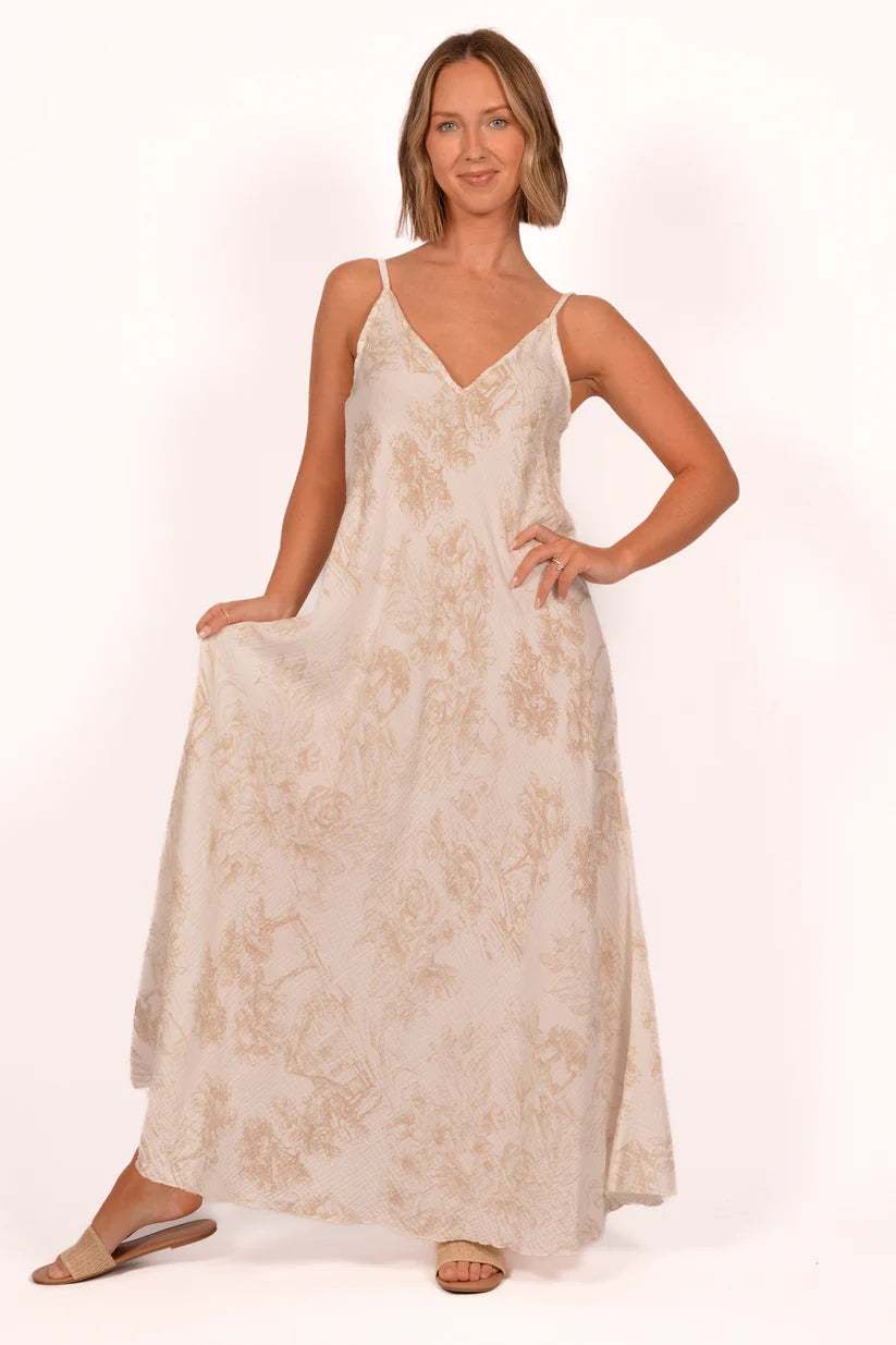 Robe longue à bretelle spaghetti