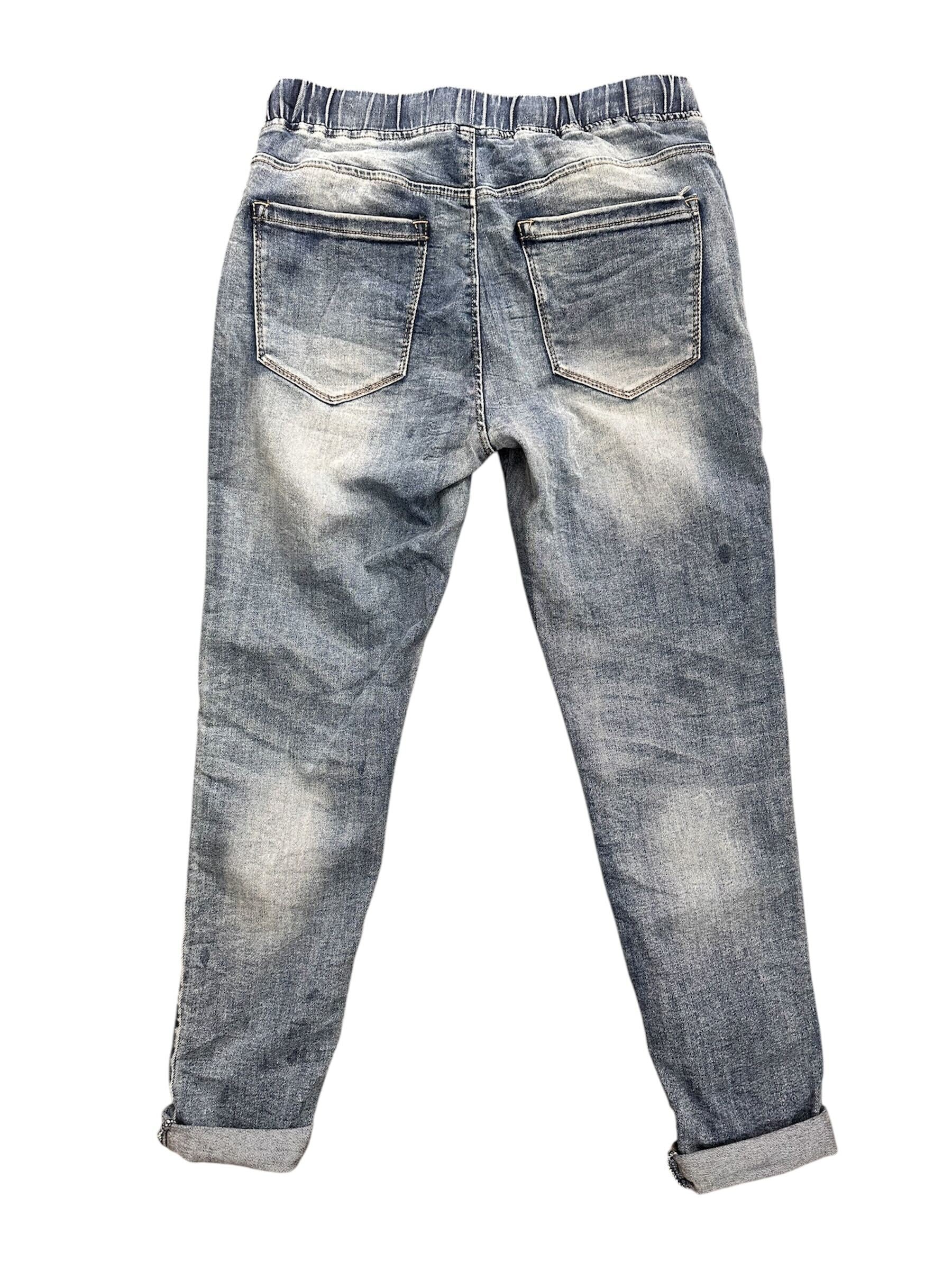 Jeans avec taille élastique