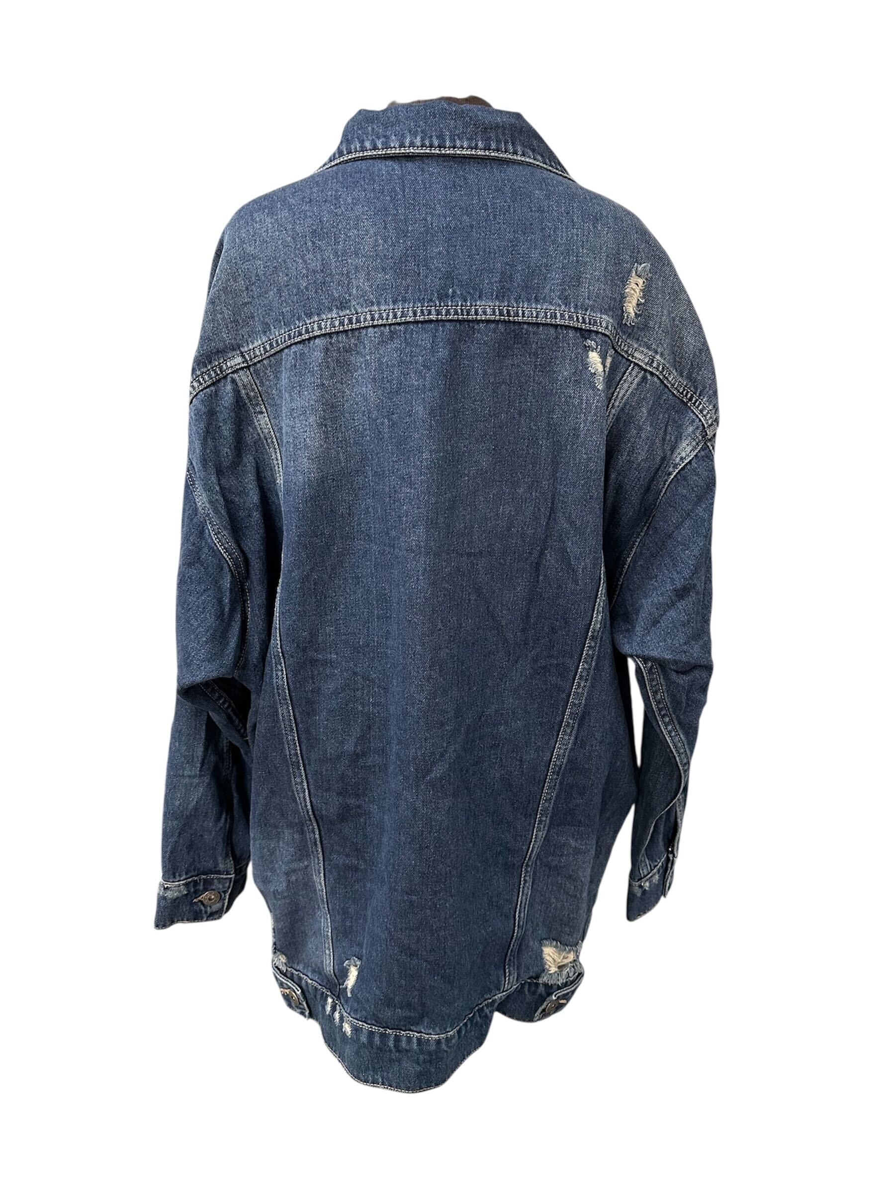 Veste longue en jeans