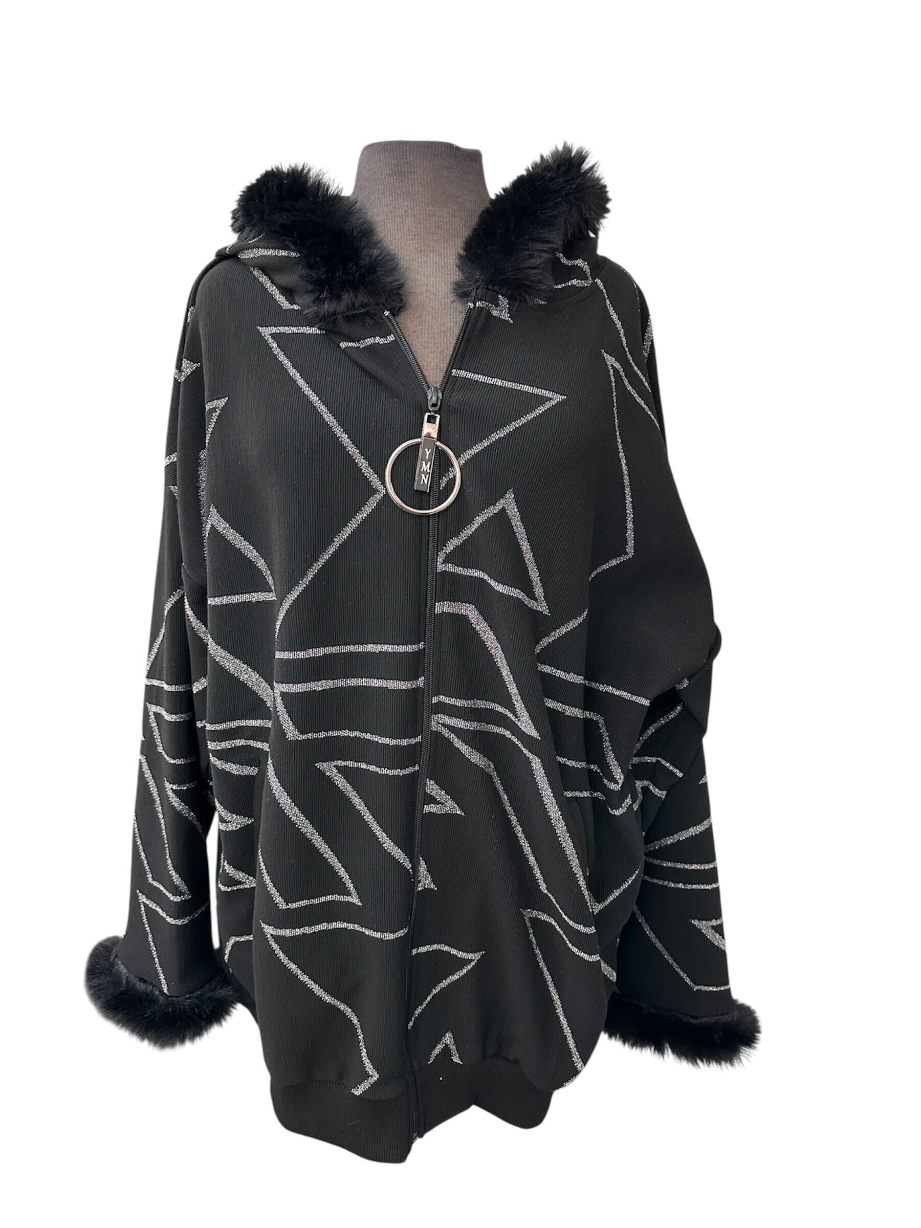 Veste avec bordure du fourrure