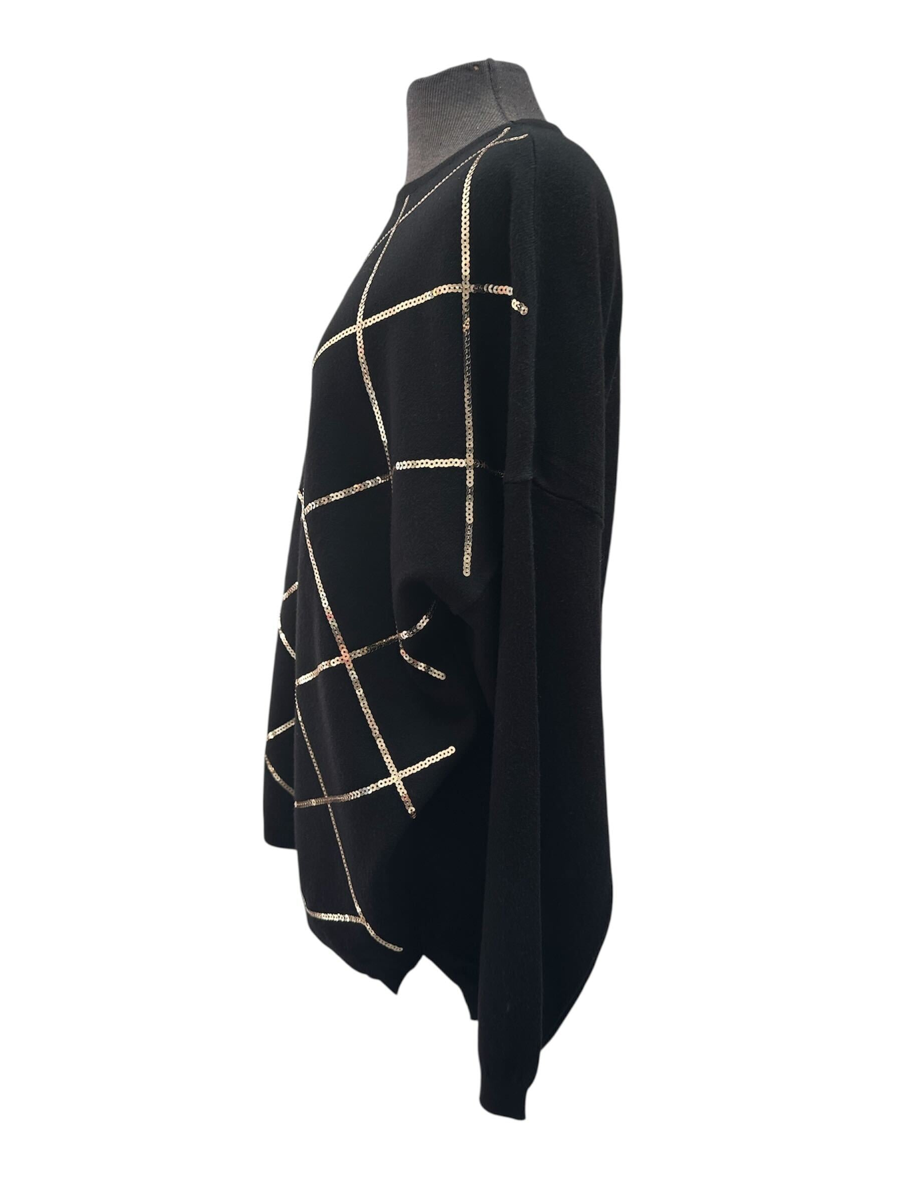 Chandail avec motif de paillettes or