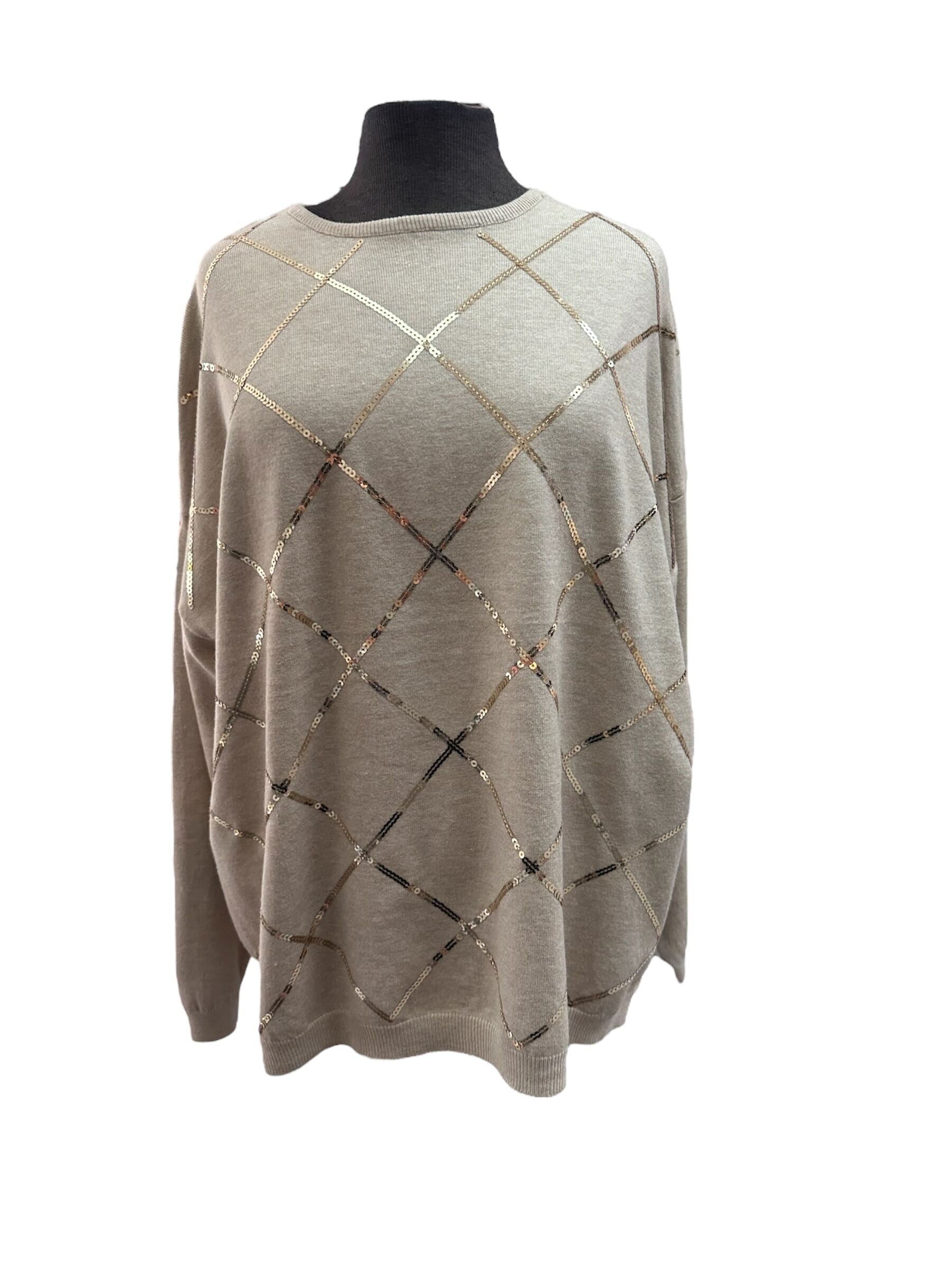 Chandail avec motif de paillettes or