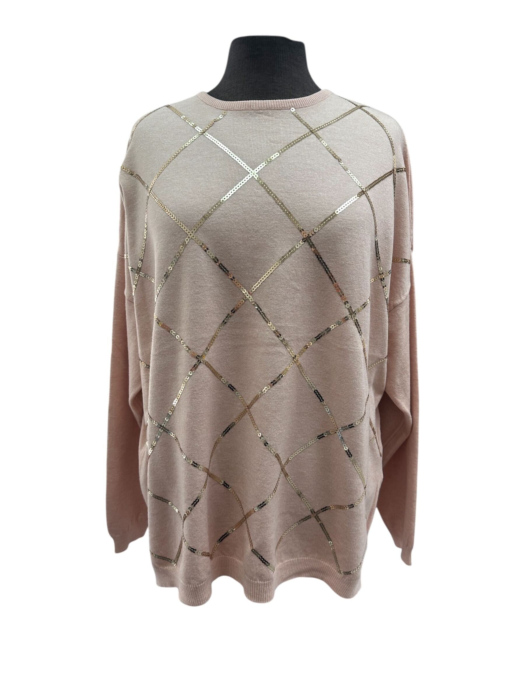 Chandail avec motif de paillettes or
