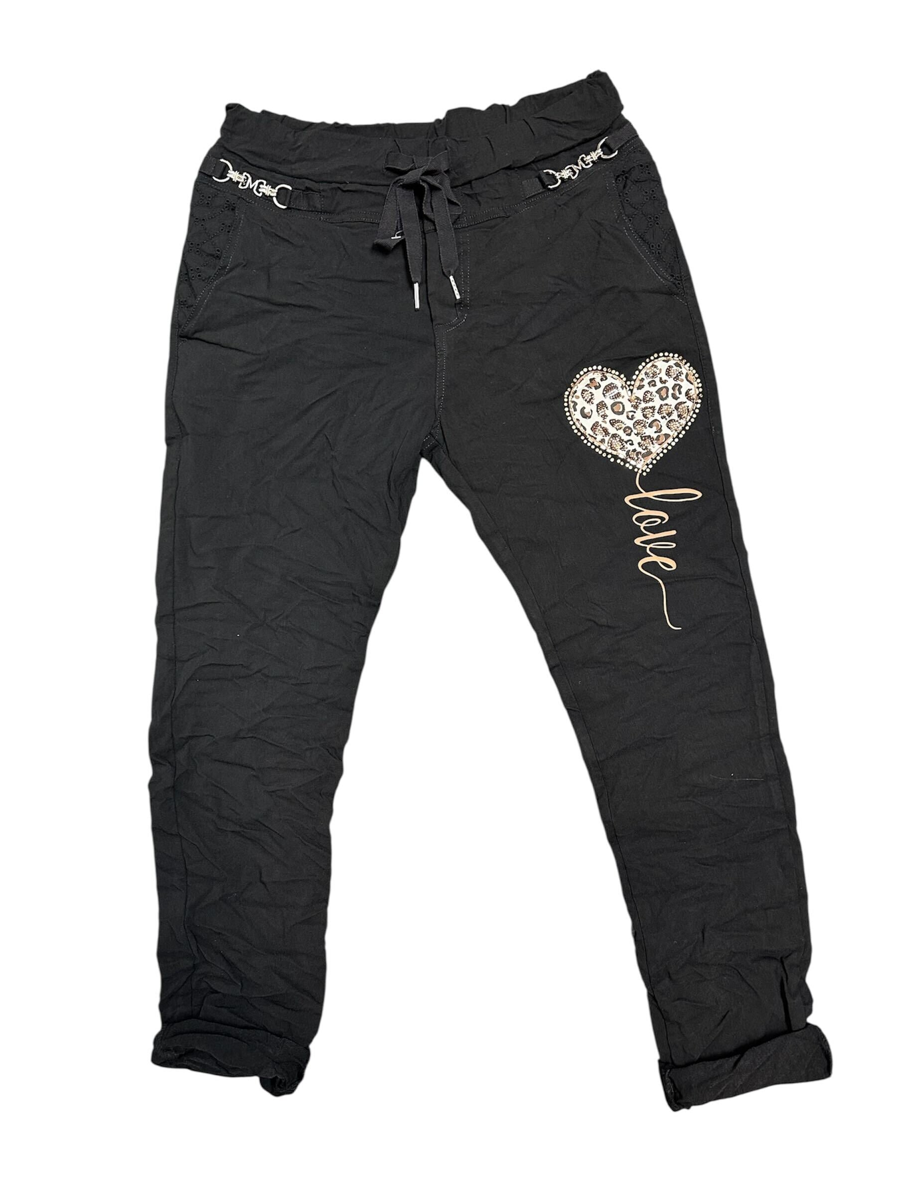 Pantalon (Love/cœur léopard)