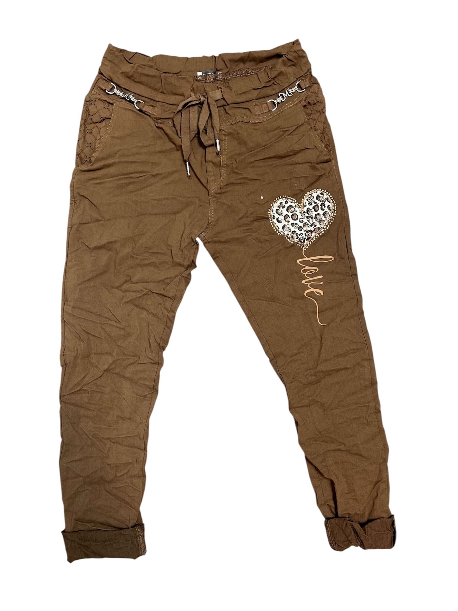 Pantalon (Love/cœur léopard)
