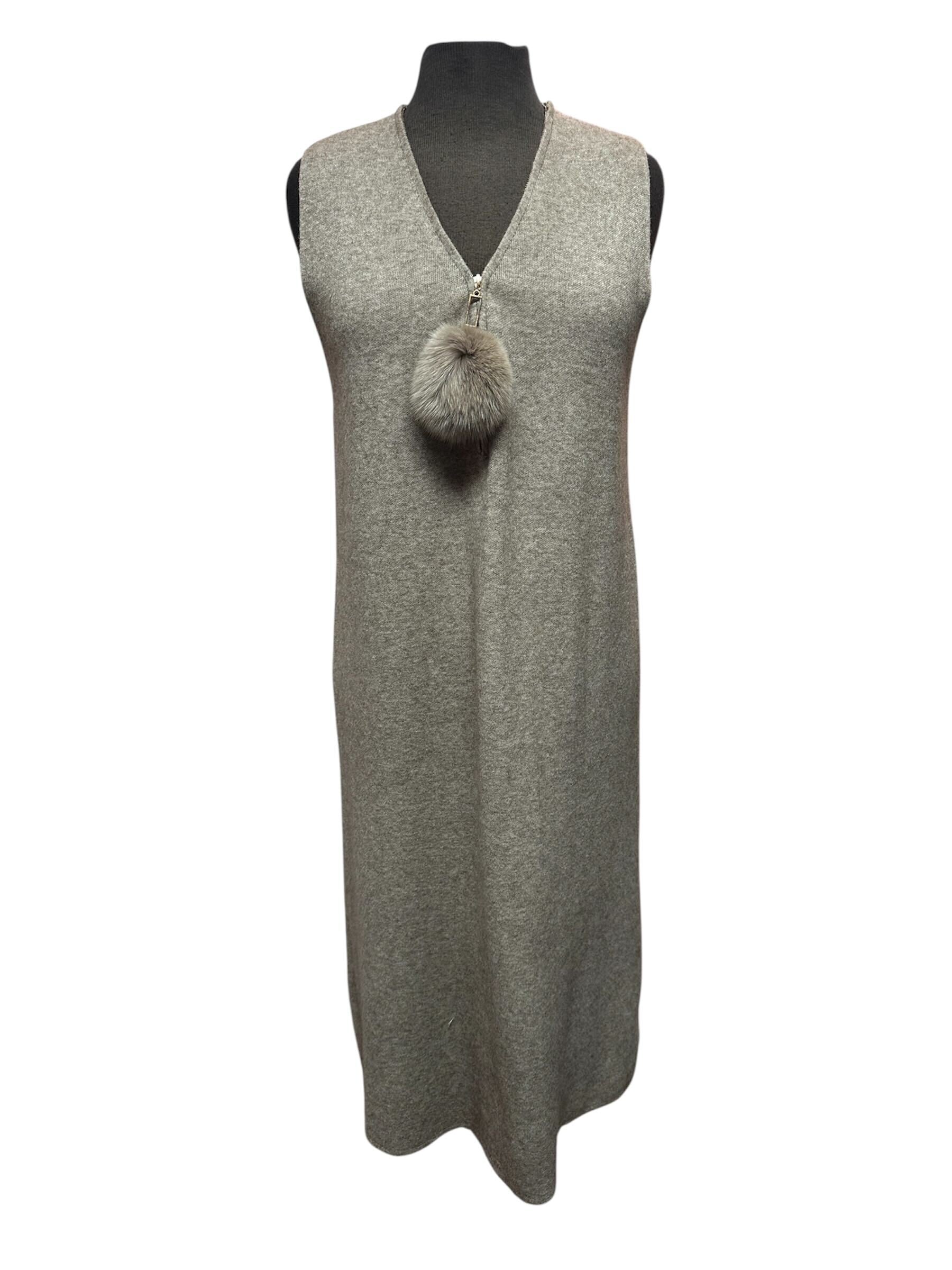 Robe sans manches en lainage