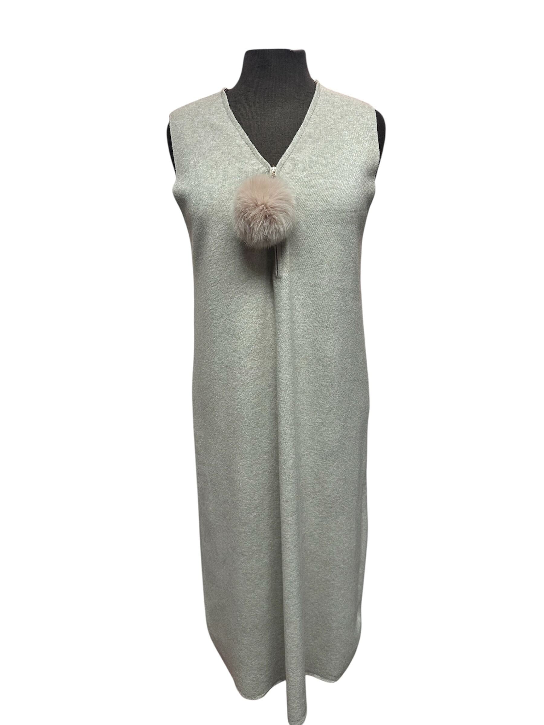 Robe sans manches en lainage