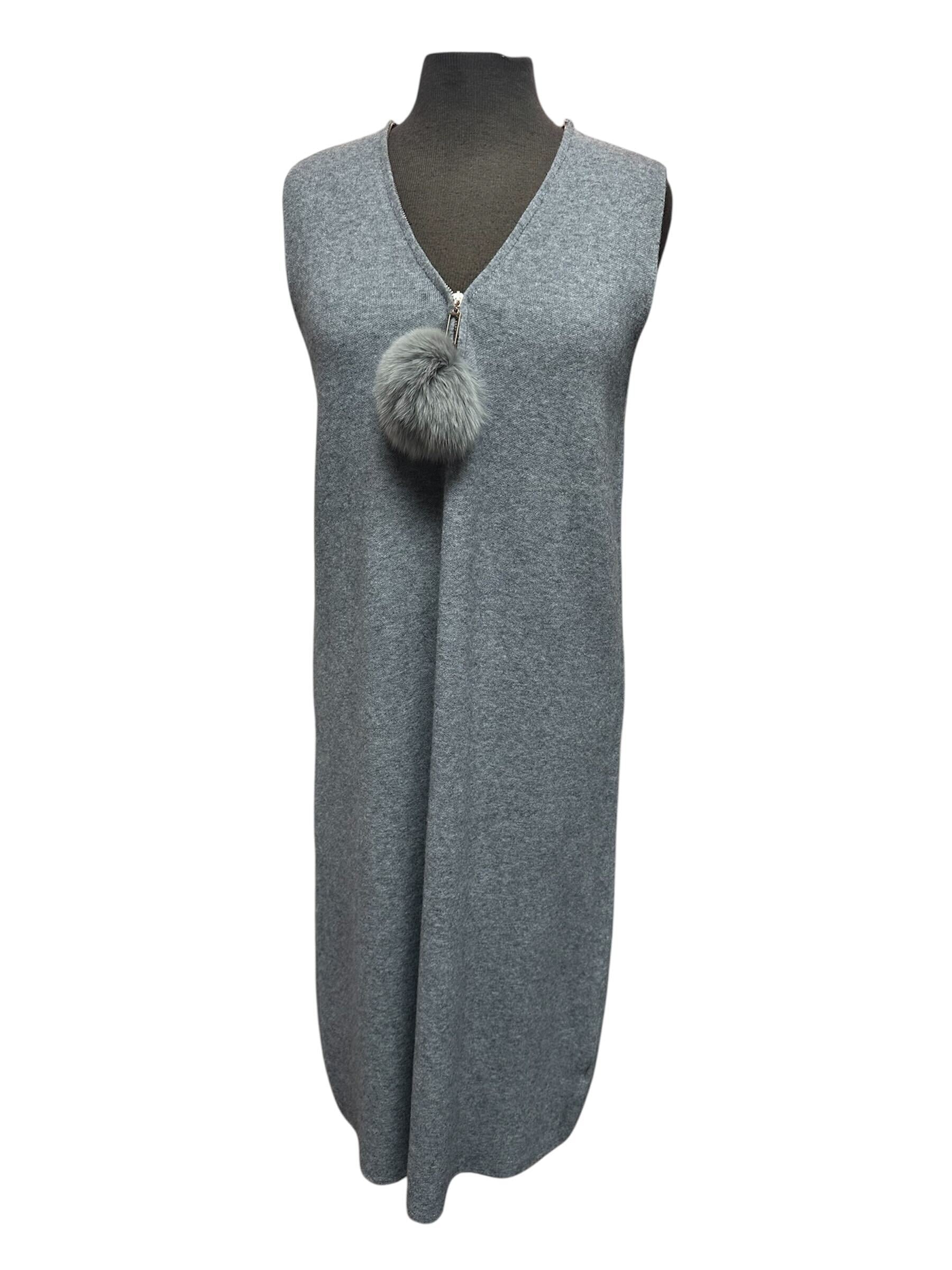 Robe sans manches en lainage
