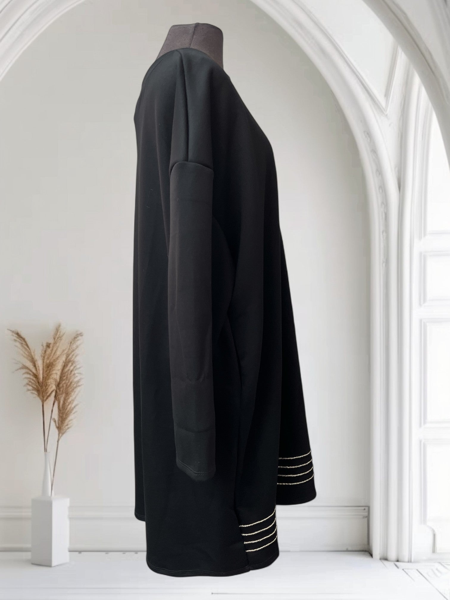Robe avec lignes or