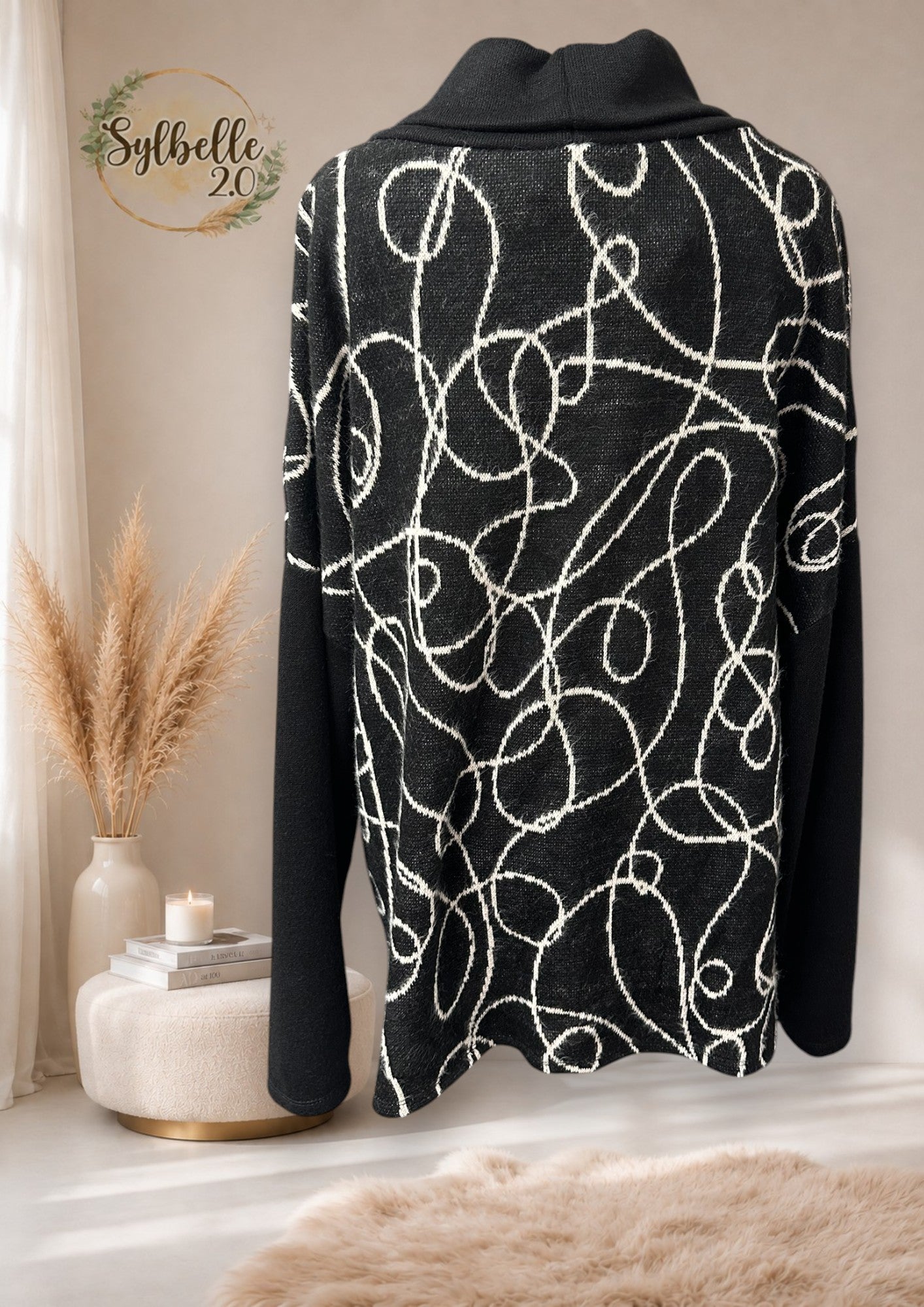 Chandail à col (motif spirale)