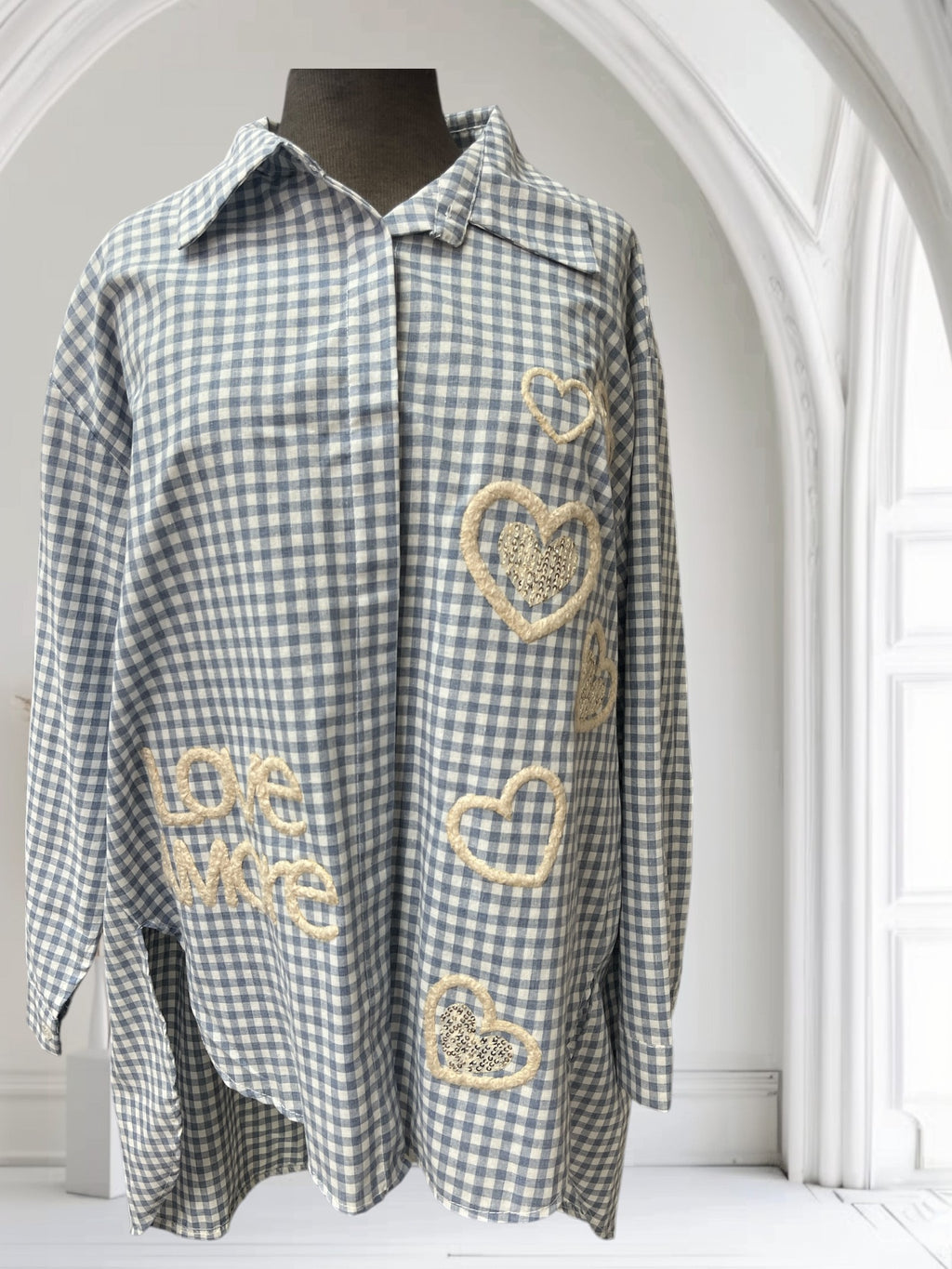 Blouse carreauté (Coeurs)