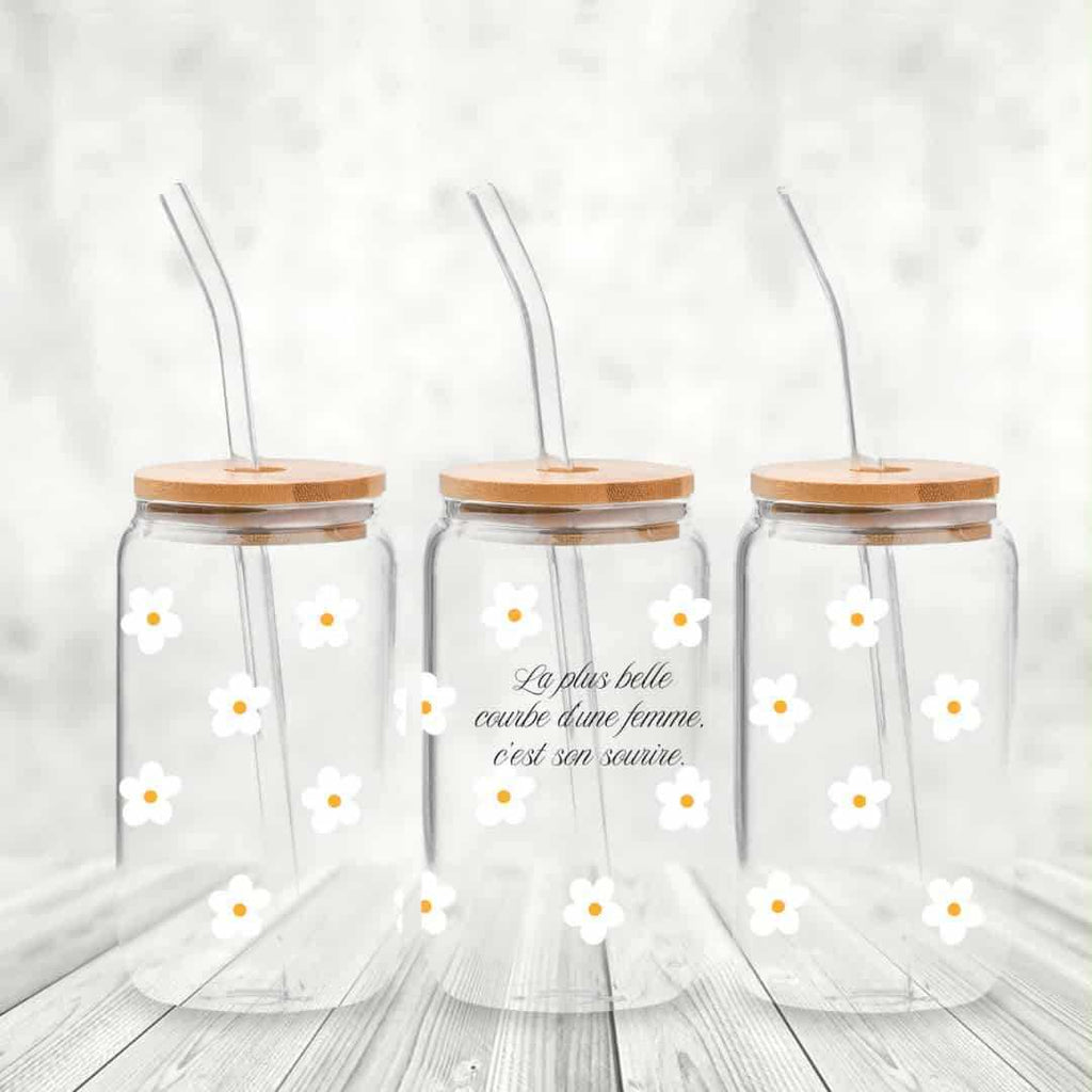 Verre avec couvercle et paille