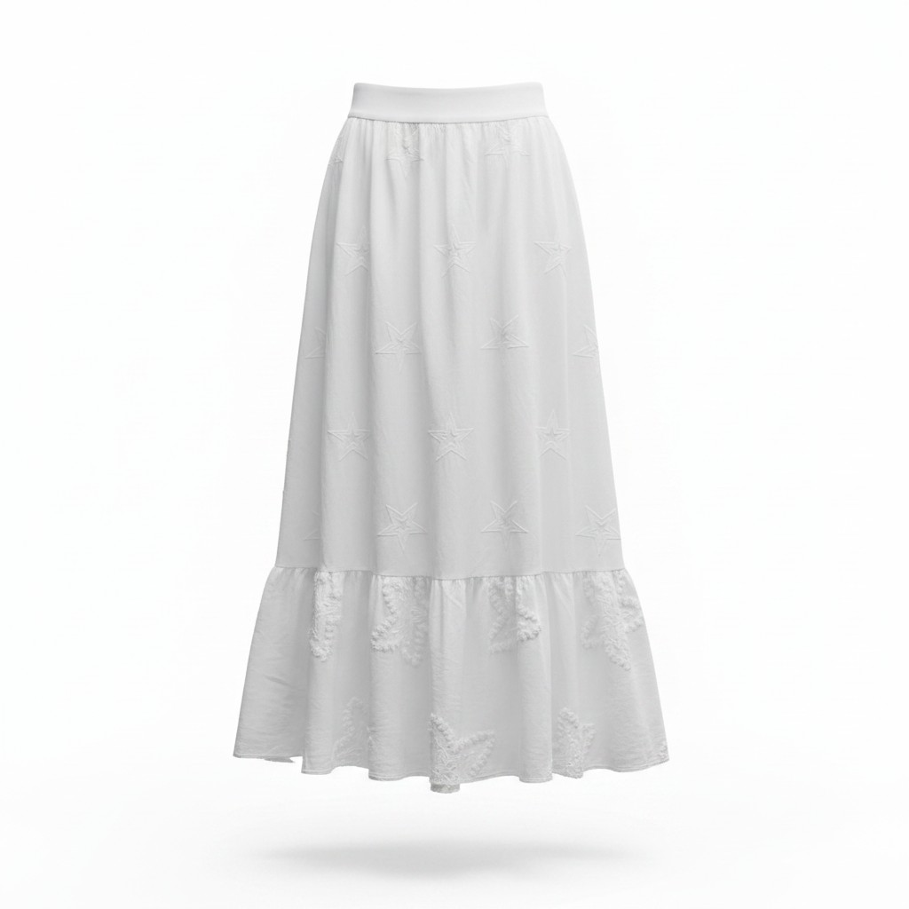 Jupe blanche (avec broderie)
