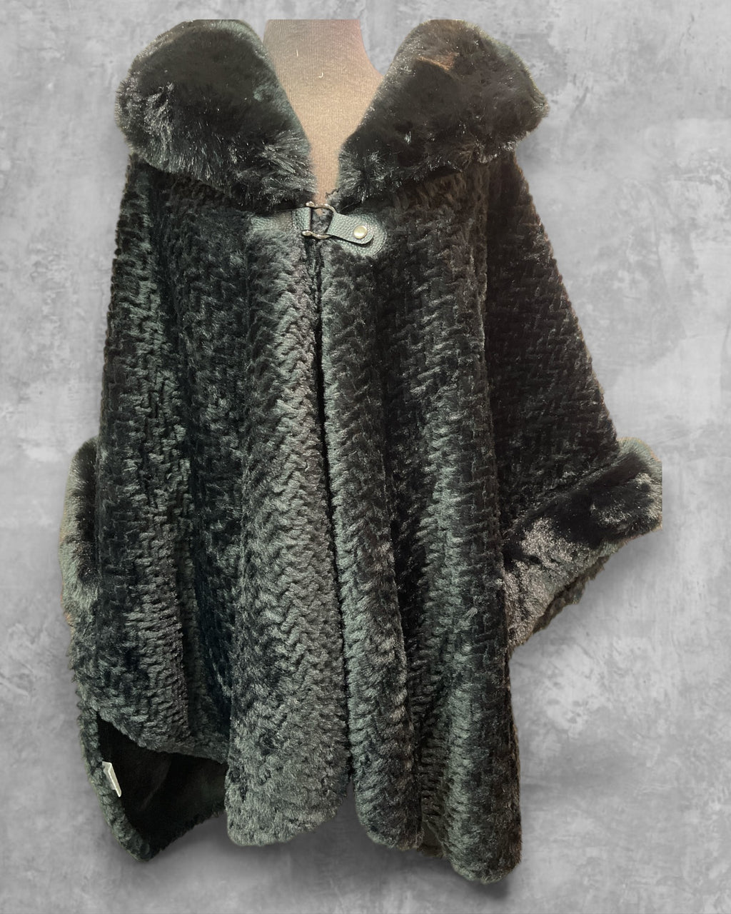 Poncho Cape (Fausse Fourrure)
