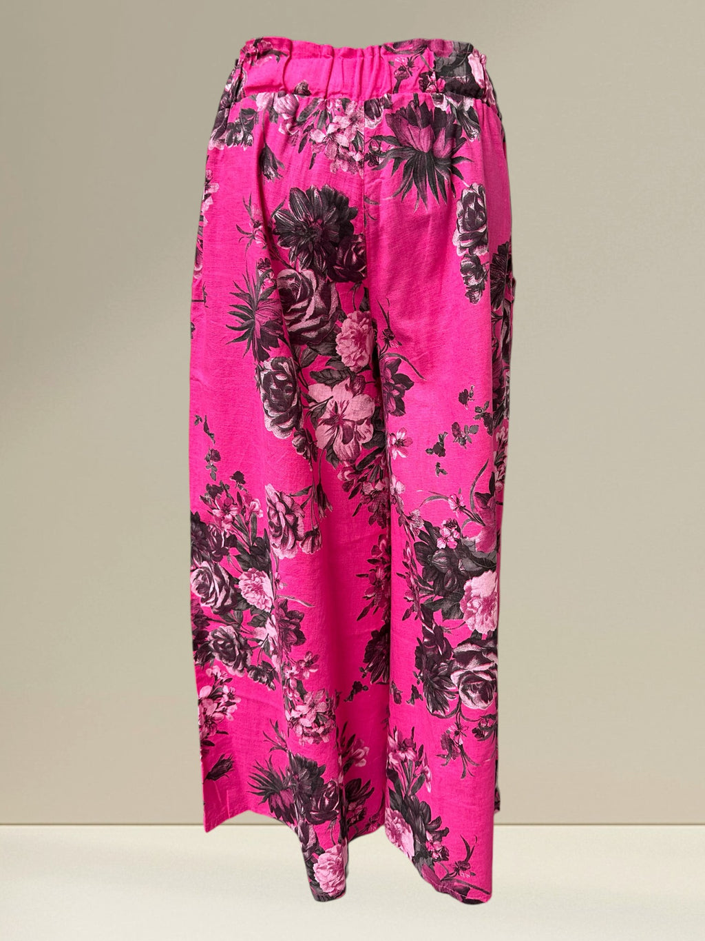 Pantalon fleuris en lin