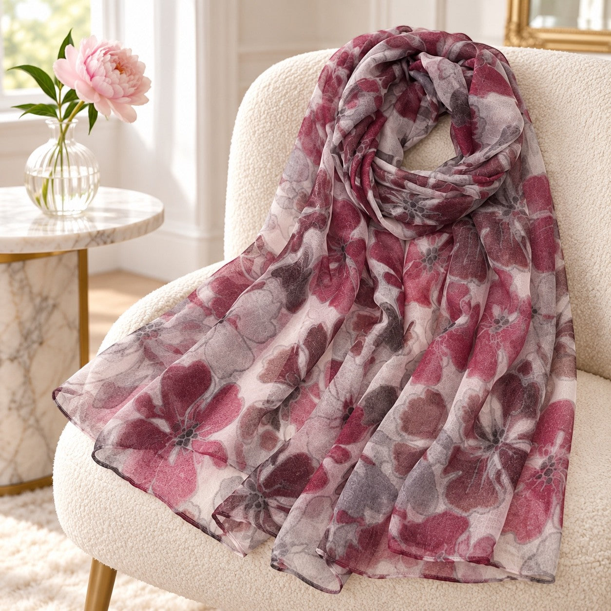 Foulard fleuris