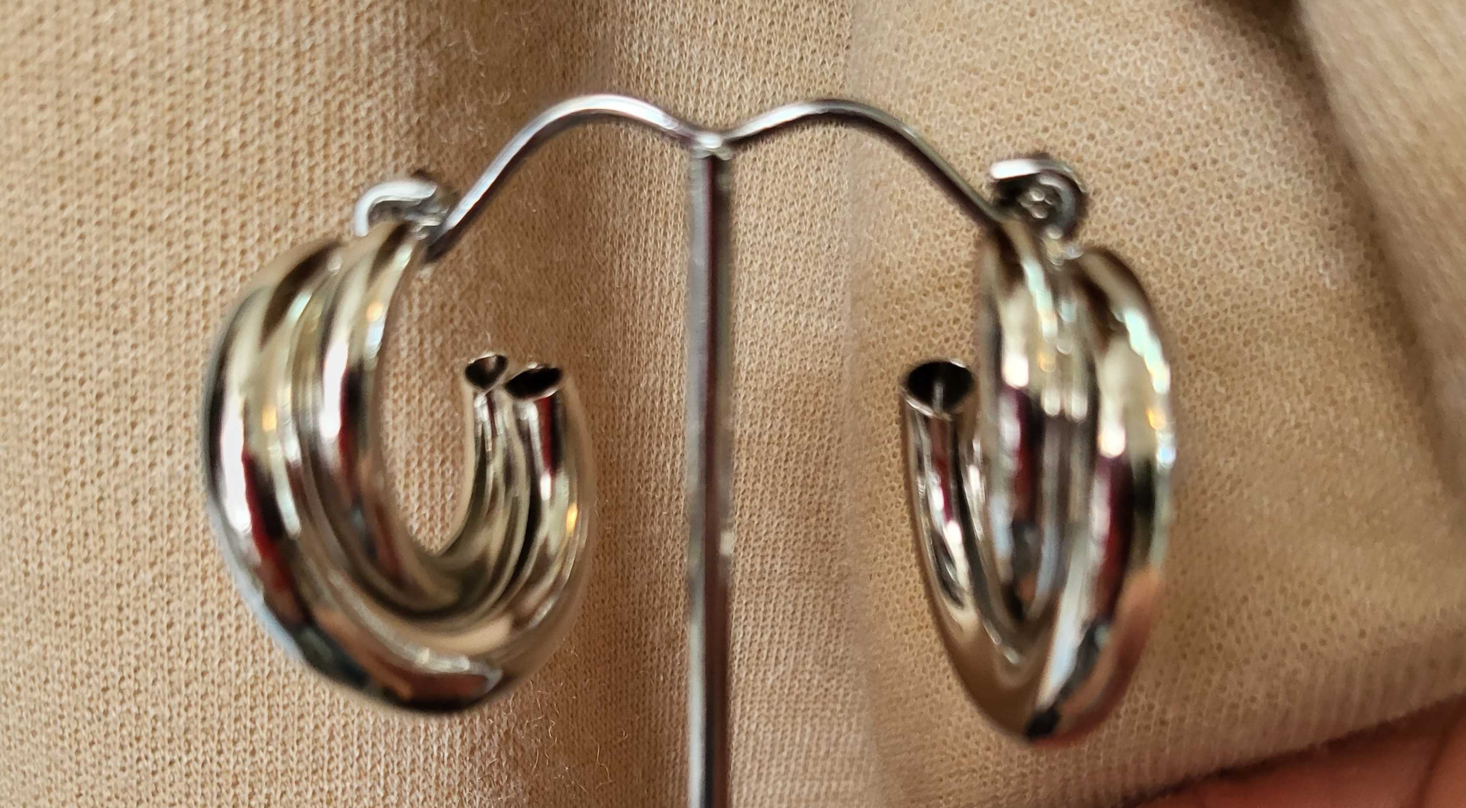 Boucle d'oreille anneaux argent