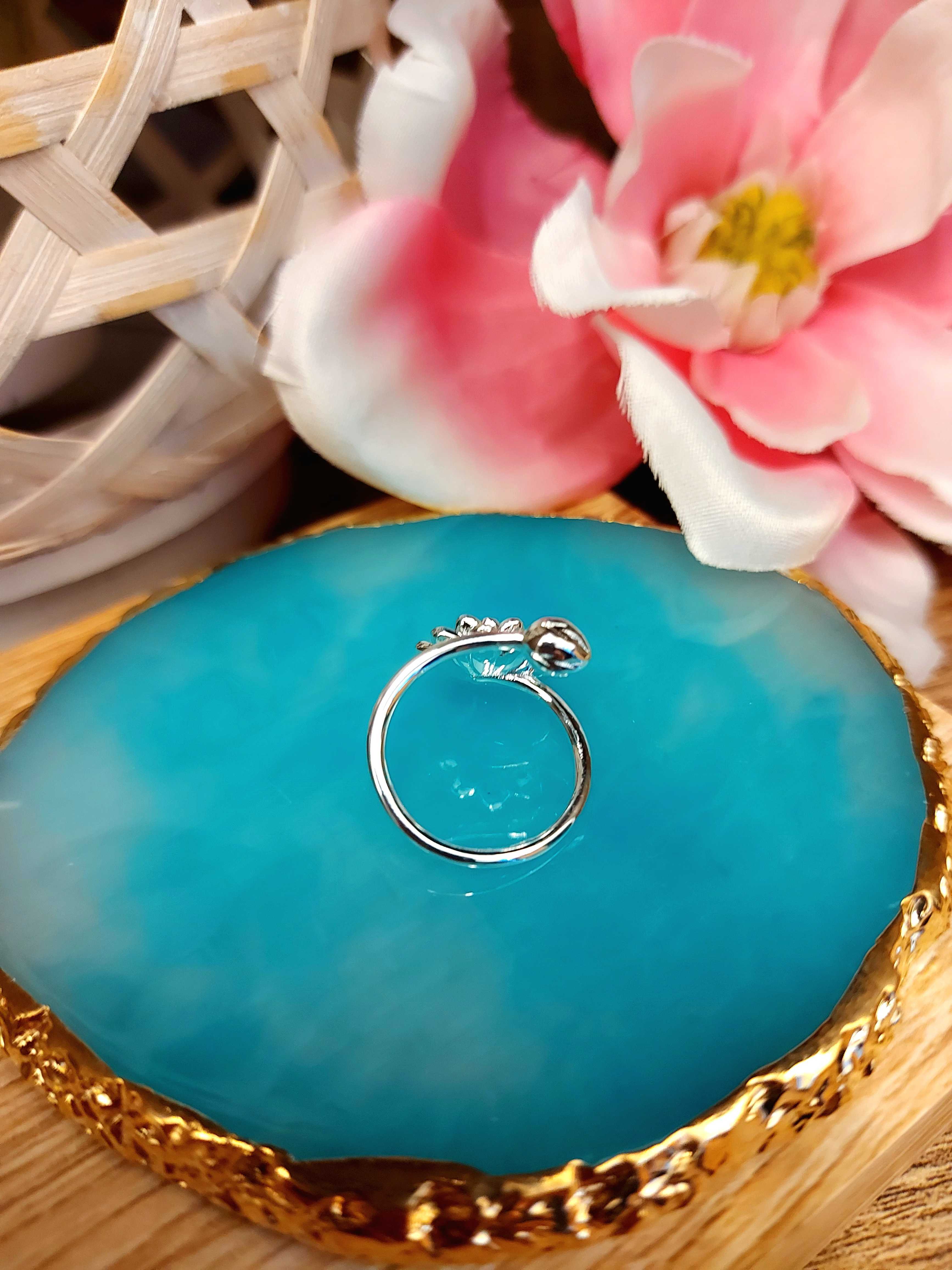 Bague Ajustable Fleur Argent