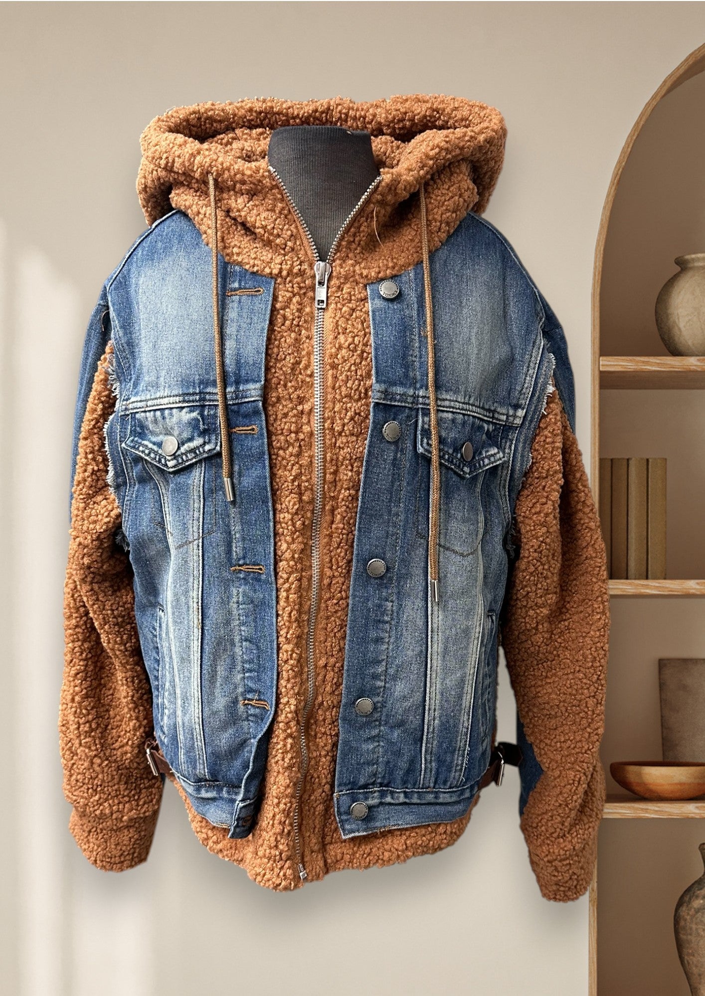 Manteau de jeans et mouton