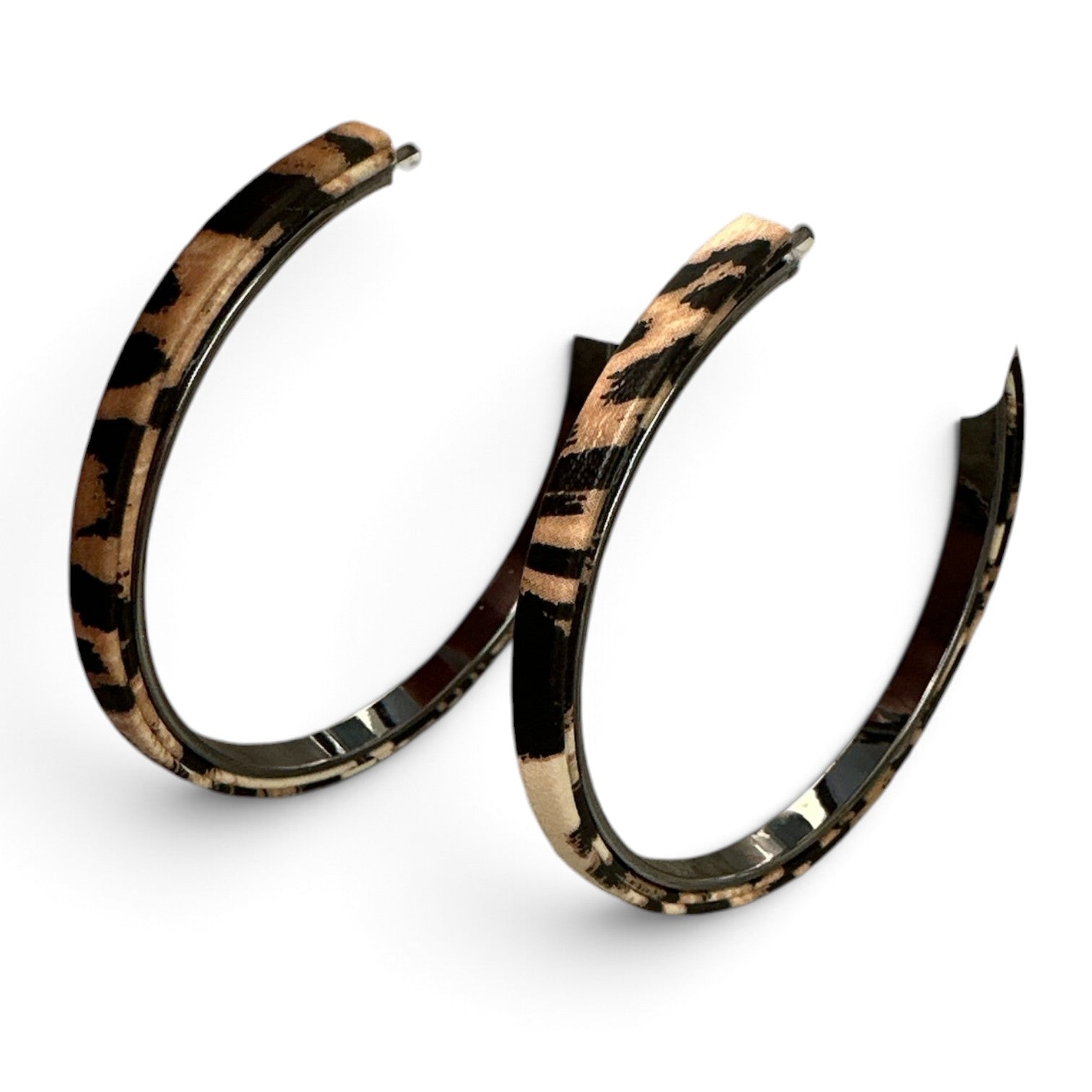 Boucle d'oreille anneaux léopard