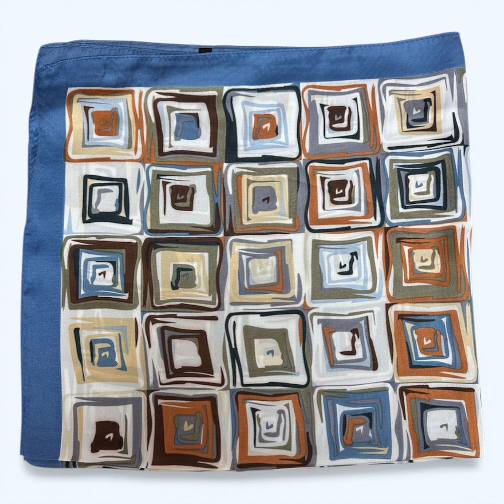 Foulard carré (motif de carrés)
