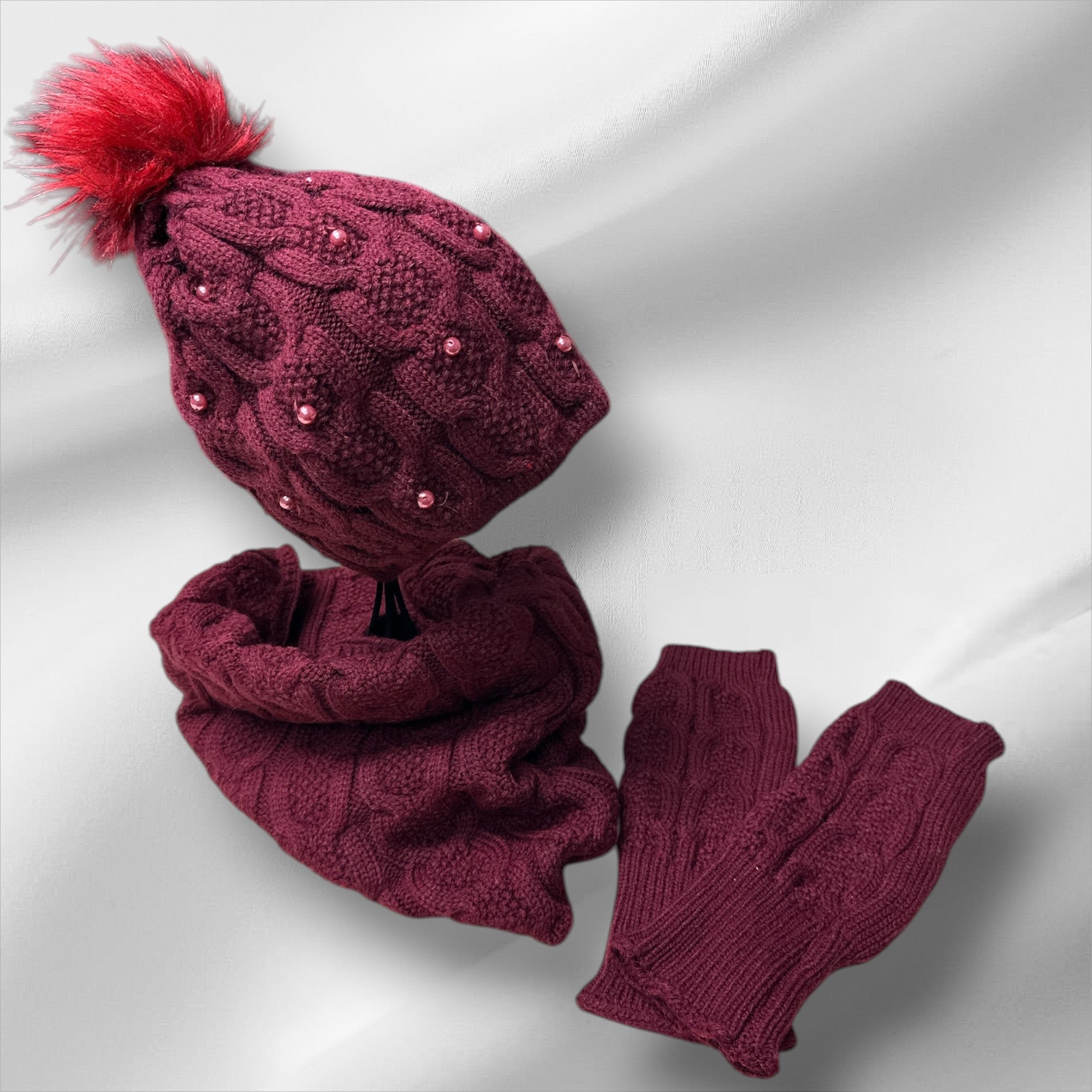 Ensemble de tuque, foulard et manches