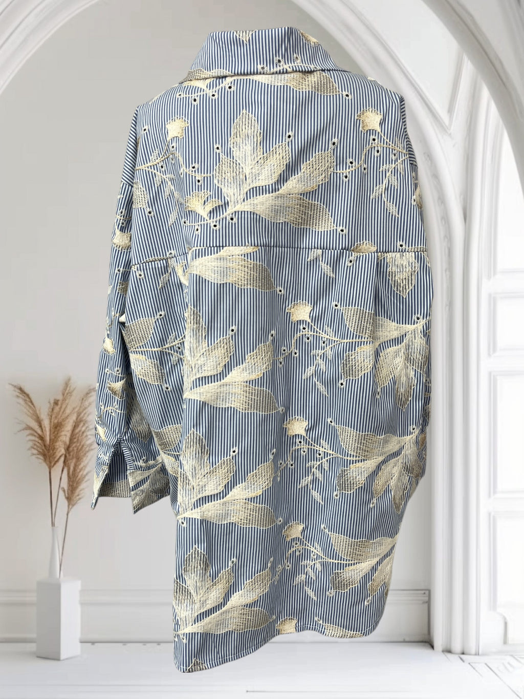 Blouse rayé (Feuilles)