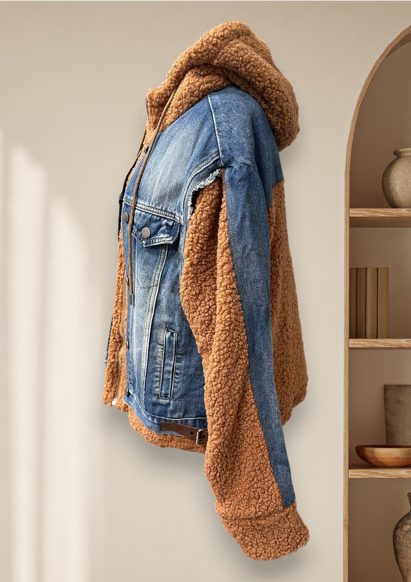 Manteau de jeans et mouton