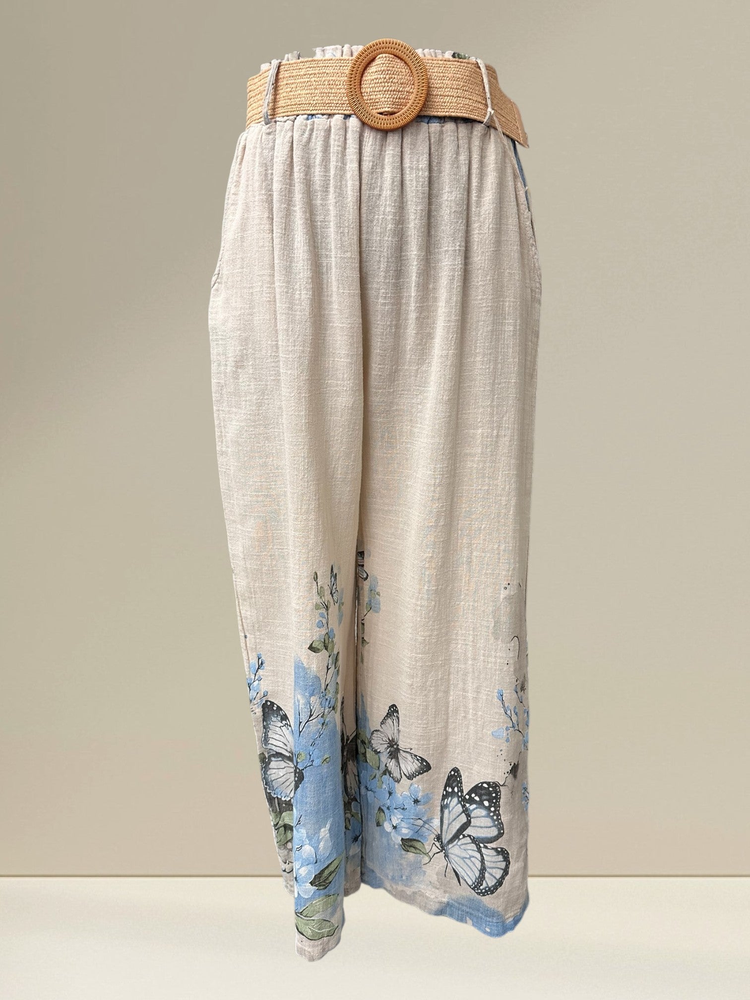 Pantalon avec ceinture (papillons)
