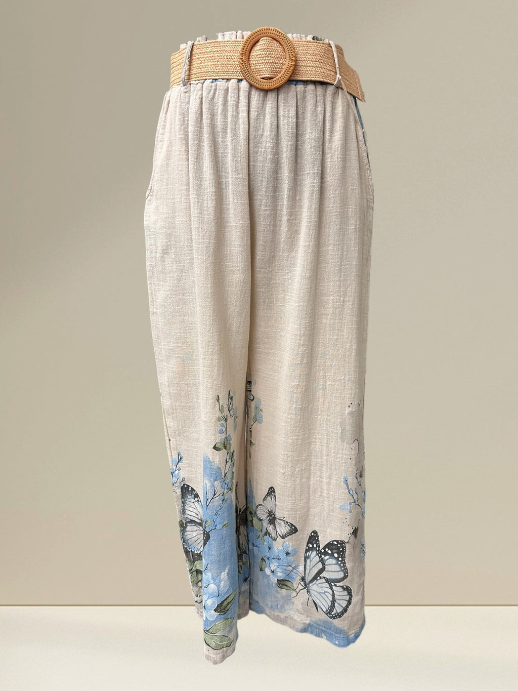 Pantalon avec ceinture (papillons)