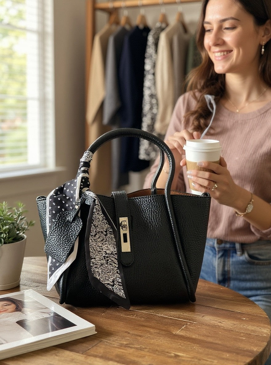 Sac à main avec foulard
