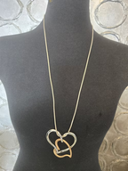 Collier en chaîne(double coeur)