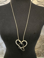 Collier en chaîne(double coeur)