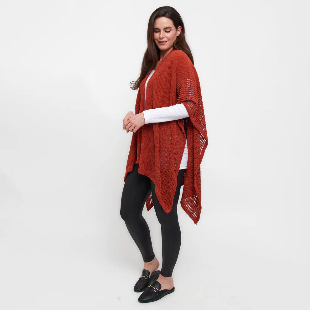 Poncho à devant ouvert