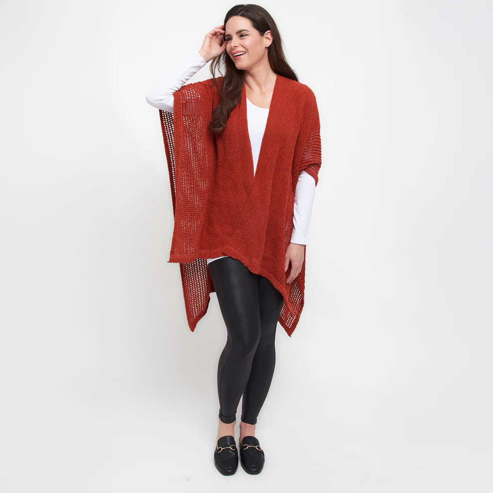 Poncho à devant ouvert