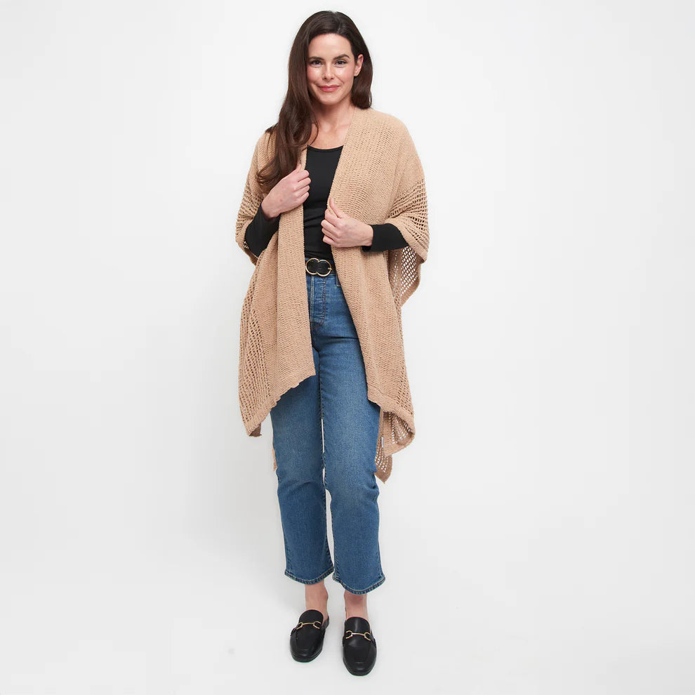 Poncho à devant ouvert