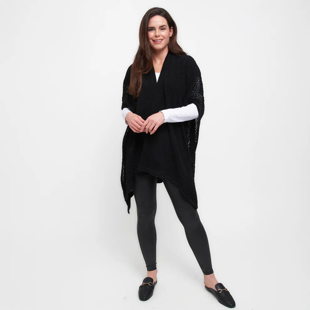 Poncho à devant ouvert
