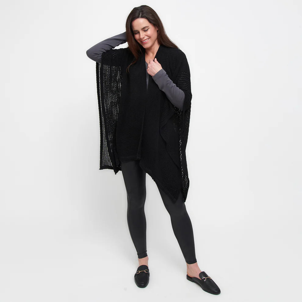 Poncho à devant ouvert